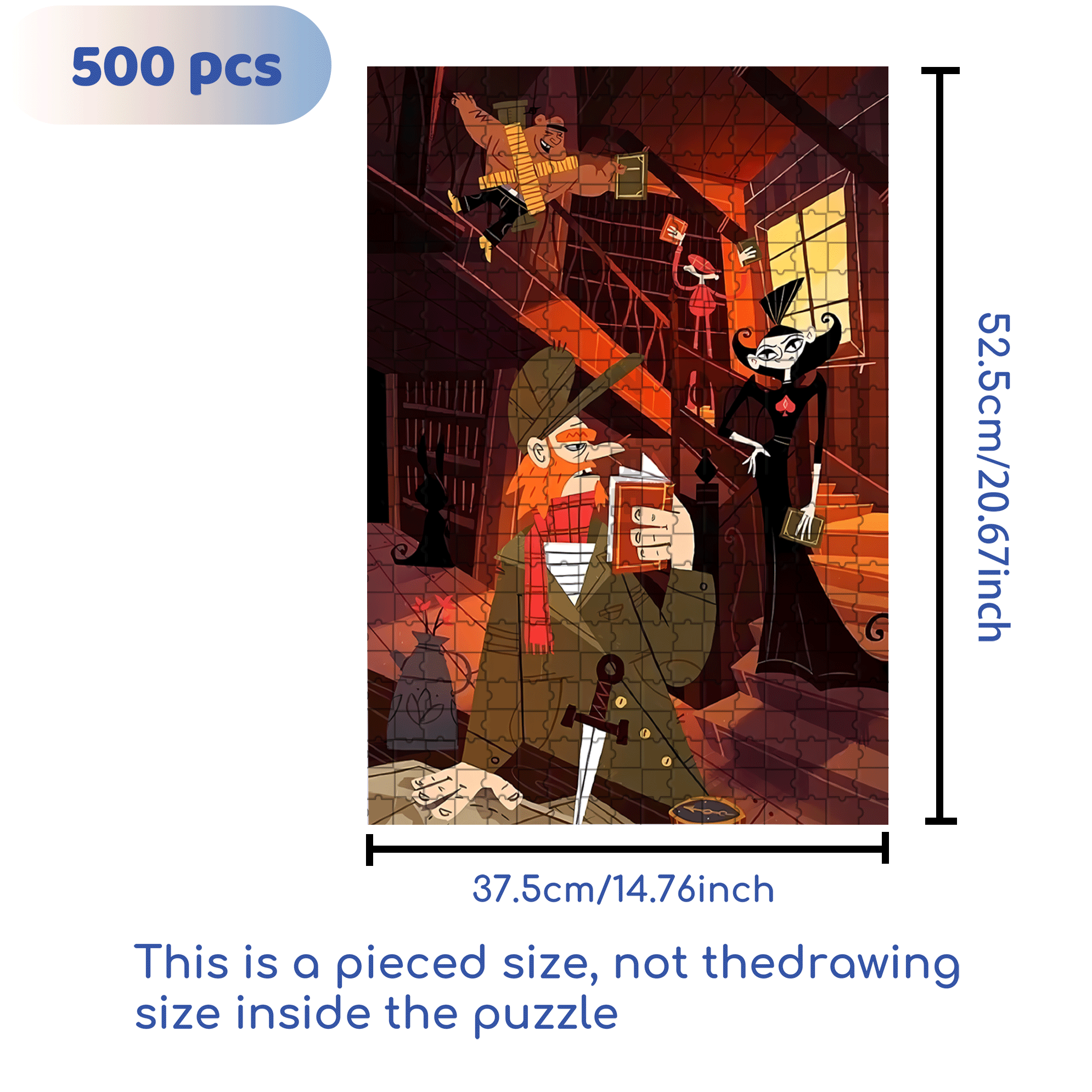 Norse Mythology 9 500pcs/1000pcs Jigsaw Puzzle, Scratch-Resistant, Interactive Family Game & Brain-Boosting DIY Decor, Perfect for Halloween, Christmas & New Year Gifts, Family Puzzle Game