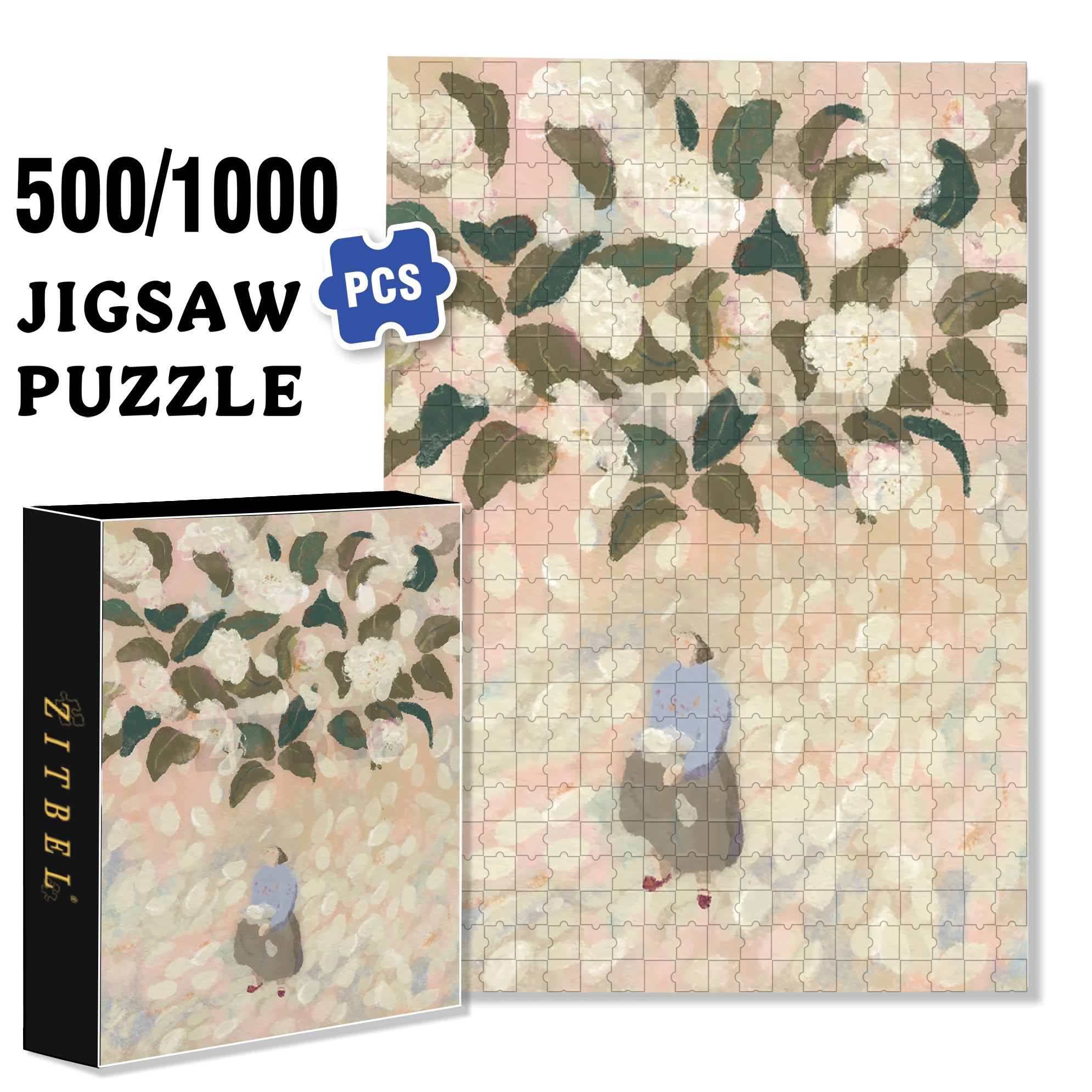 On The Journey Of Life 13 500pcs/1000pcs Jigsaw Puzzle, Scratch-Resistant, Interactive Family Game & Brain-Boosting DIY Decor, Perfect for Halloween, Christmas & New Year Gifts, Family Puzzle Game