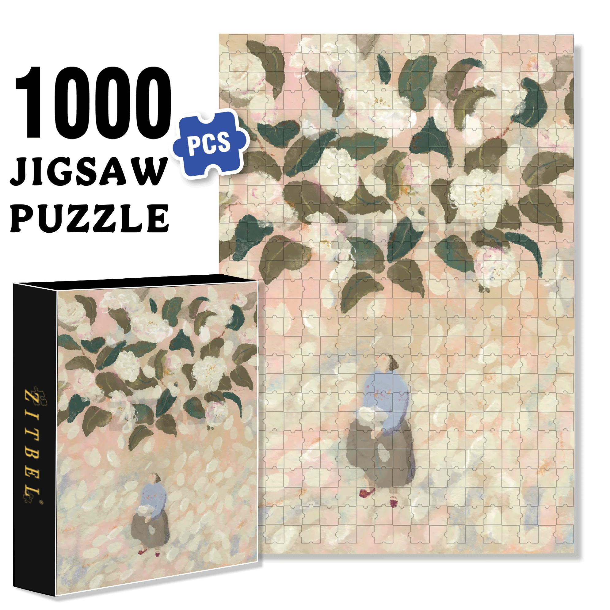 On The Journey Of Life 13 500pcs/1000pcs Jigsaw Puzzle, Scratch-Resistant, Interactive Family Game & Brain-Boosting DIY Decor, Perfect for Halloween, Christmas & New Year Gifts, Family Puzzle Game