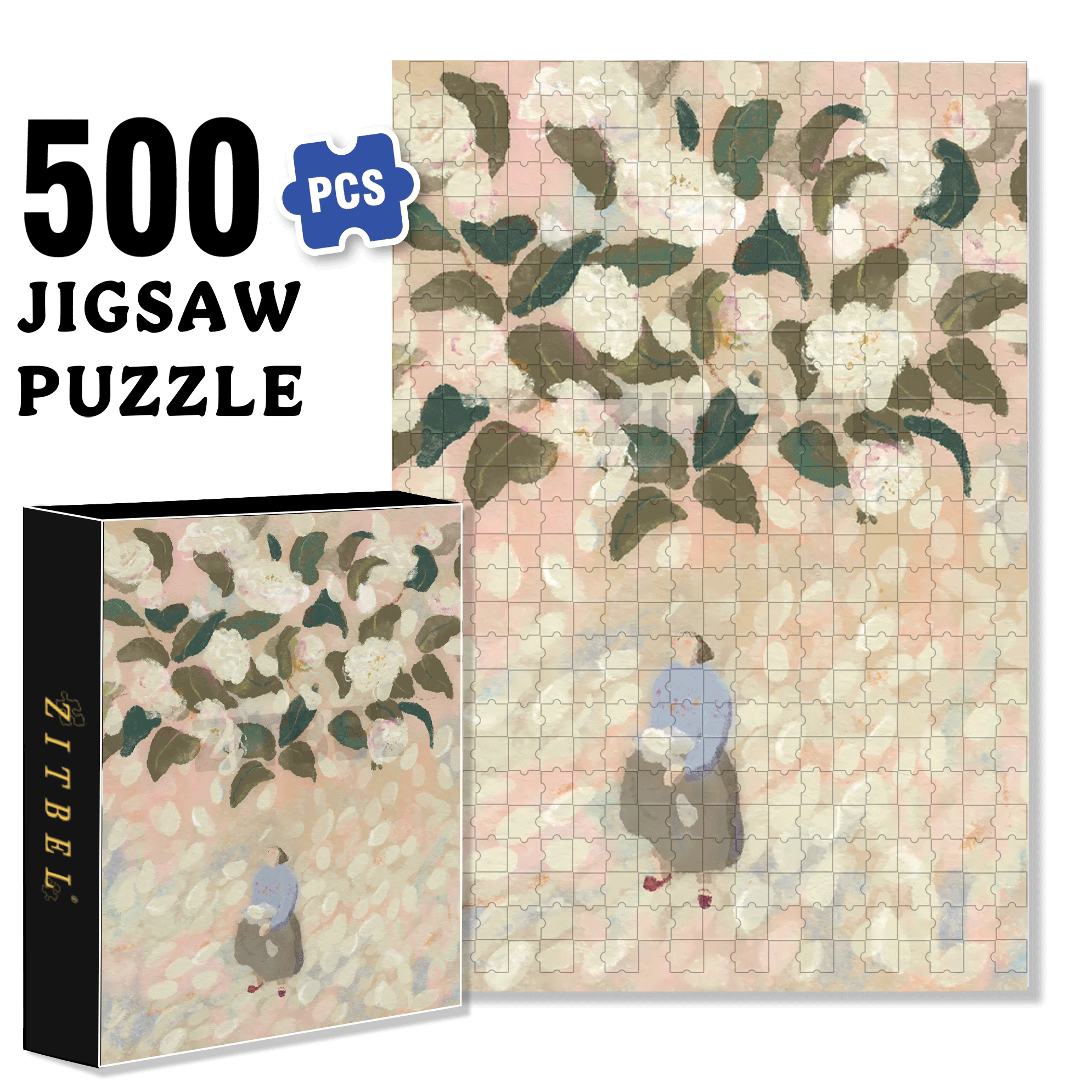 On The Journey Of Life 13 500pcs/1000pcs Jigsaw Puzzle, Scratch-Resistant, Interactive Family Game & Brain-Boosting DIY Decor, Perfect for Halloween, Christmas & New Year Gifts, Family Puzzle Game