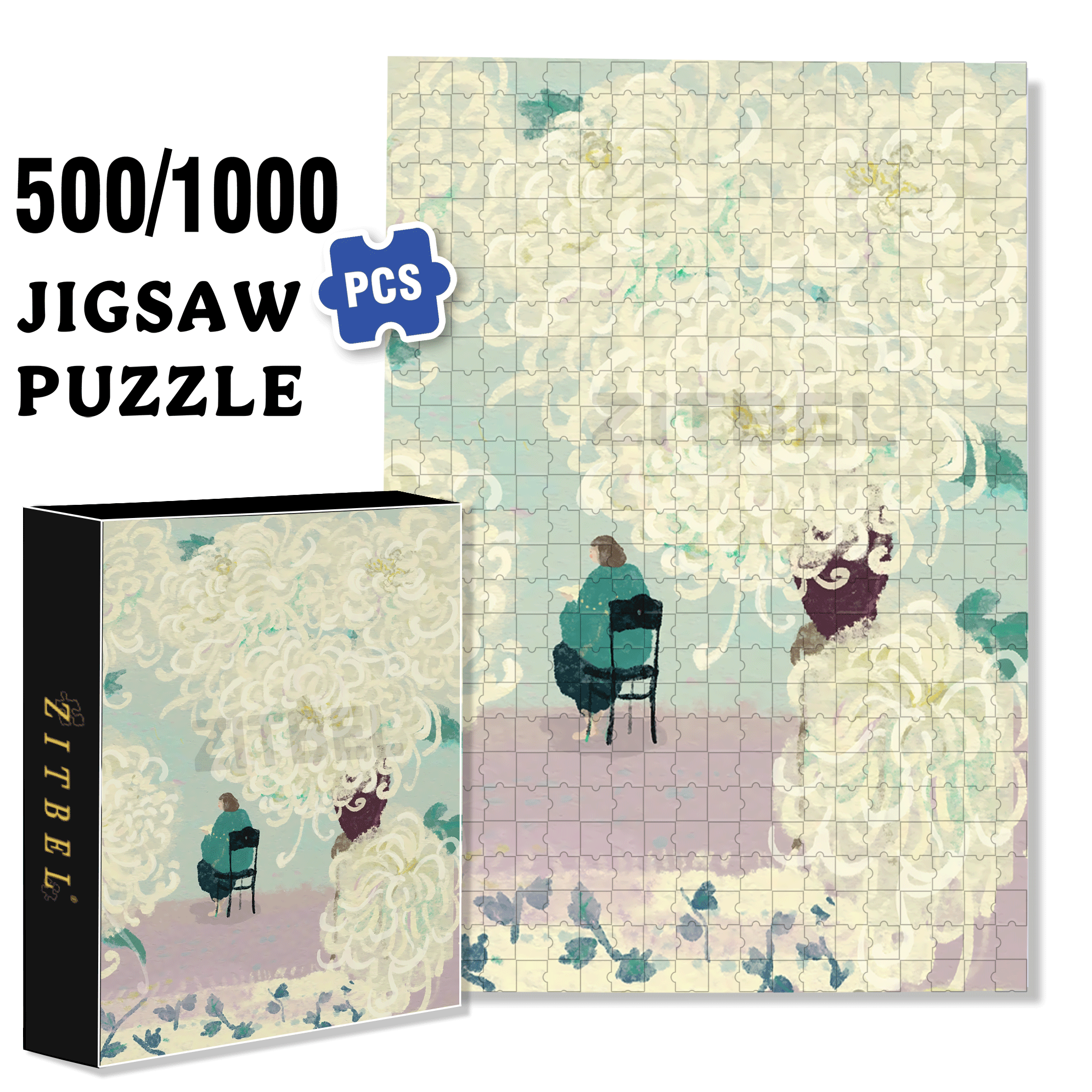 On The Journey Of Life 15 500pcs/1000pcs Jigsaw Puzzle, Scratch-Resistant, Interactive Family Game & Brain-Boosting DIY Decor, Perfect for Halloween, Christmas & New Year Gifts, Family Puzzle Game