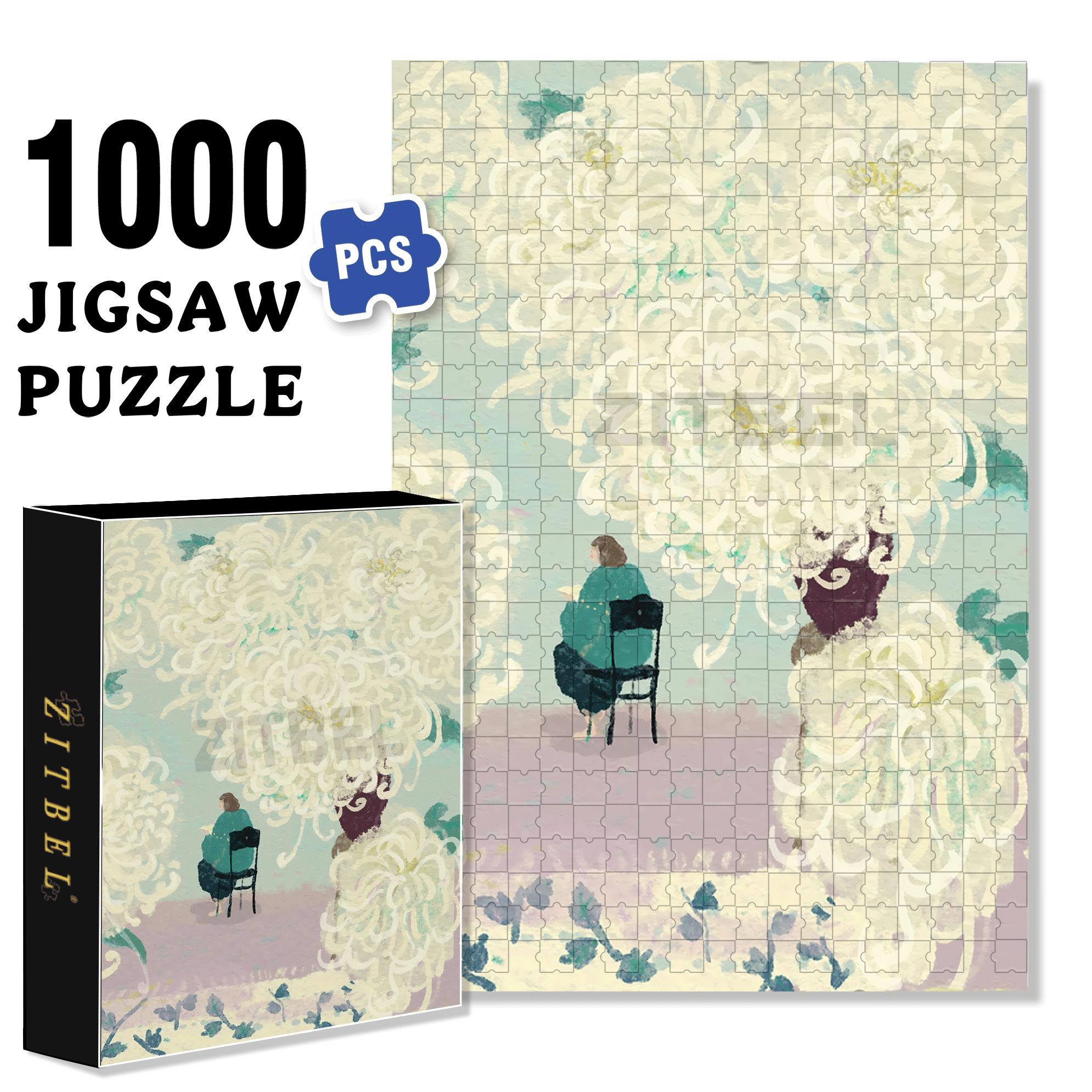 On The Journey Of Life 15 500pcs/1000pcs Jigsaw Puzzle, Scratch-Resistant, Interactive Family Game & Brain-Boosting DIY Decor, Perfect for Halloween, Christmas & New Year Gifts, Family Puzzle Game