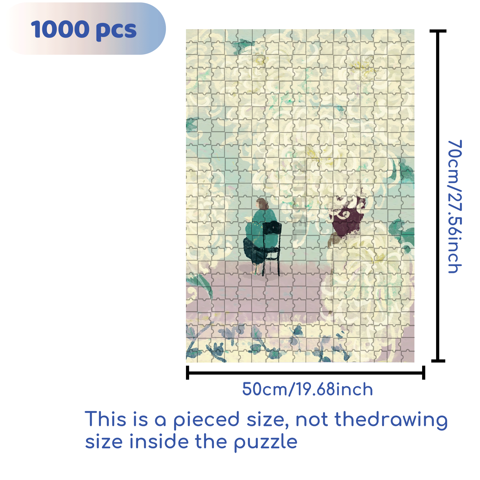 On The Journey Of Life 15 500pcs/1000pcs Jigsaw Puzzle, Scratch-Resistant, Interactive Family Game & Brain-Boosting DIY Decor, Perfect for Halloween, Christmas & New Year Gifts, Family Puzzle Game
