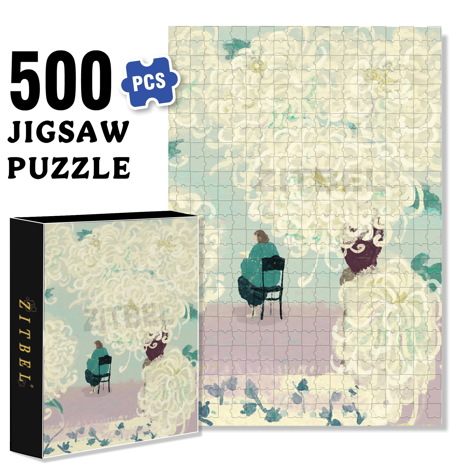 On The Journey Of Life 15 500pcs/1000pcs Jigsaw Puzzle, Scratch-Resistant, Interactive Family Game & Brain-Boosting DIY Decor, Perfect for Halloween, Christmas & New Year Gifts, Family Puzzle Game