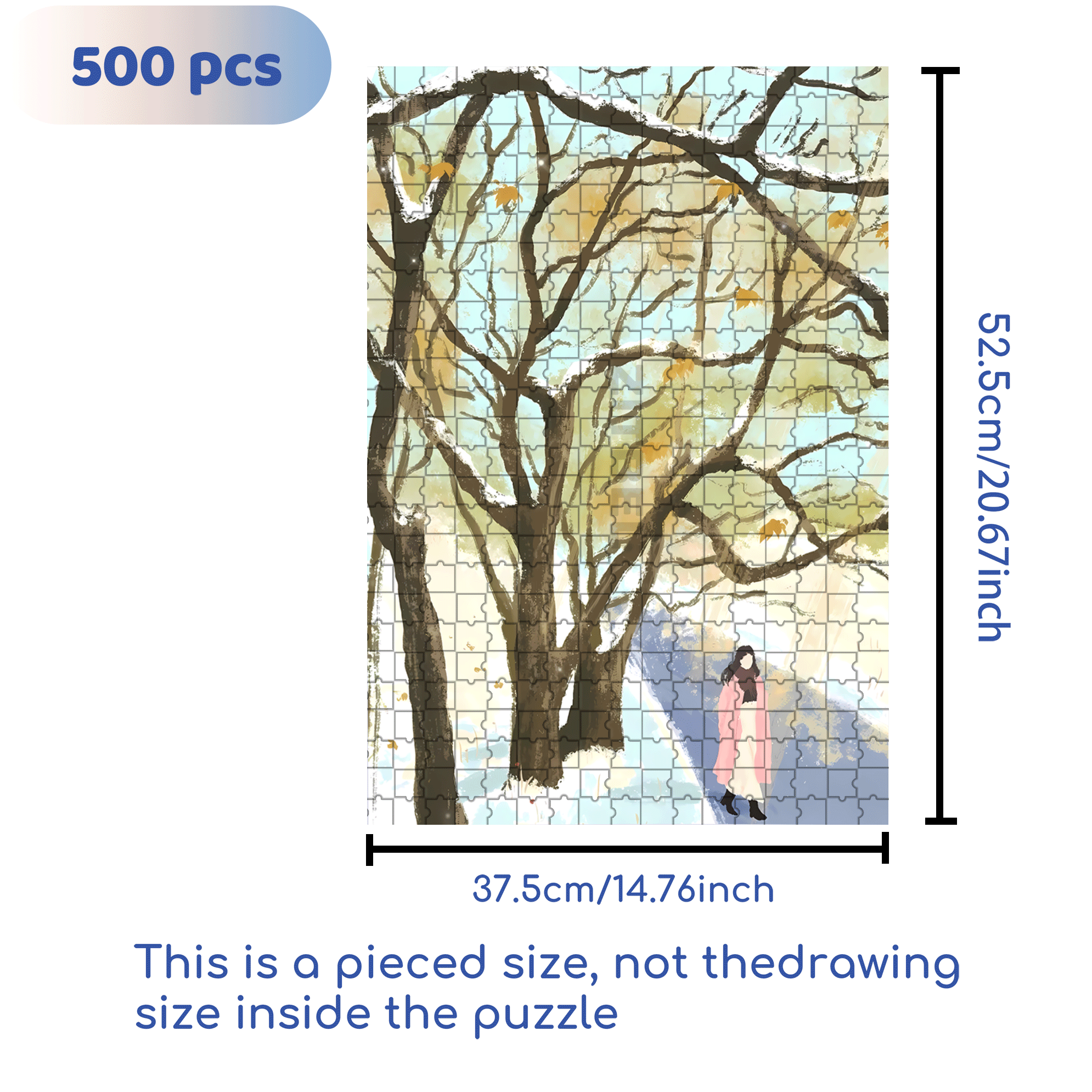 On The Journey Of Life 16 500pcs/1000pcs Jigsaw Puzzle, Scratch-Resistant, Interactive Family Game & Brain-Boosting DIY Decor, Perfect for Halloween, Christmas & New Year Gifts, Family Puzzle Game