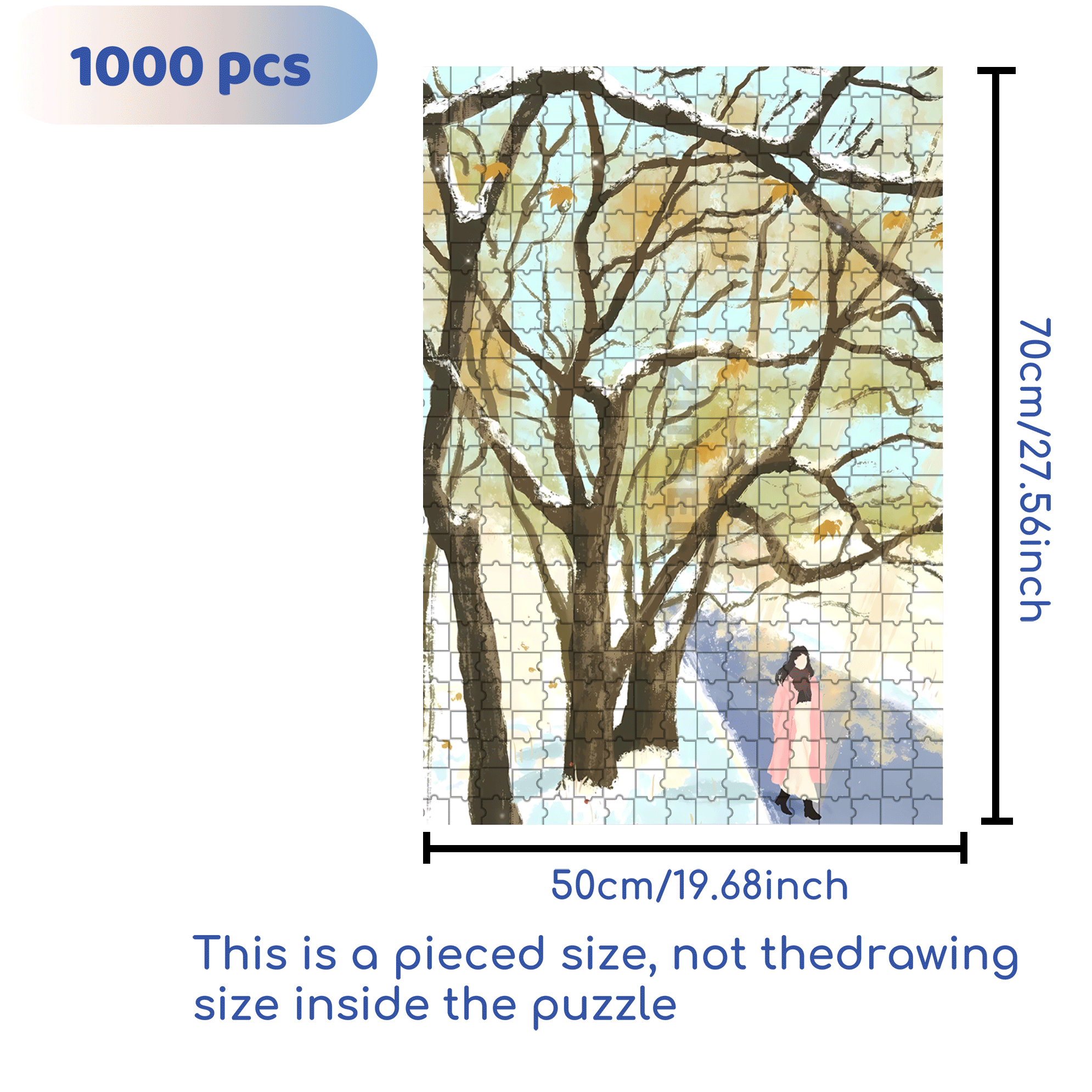 On The Journey Of Life 16 500pcs/1000pcs Jigsaw Puzzle, Scratch-Resistant, Interactive Family Game & Brain-Boosting DIY Decor, Perfect for Halloween, Christmas & New Year Gifts, Family Puzzle Game