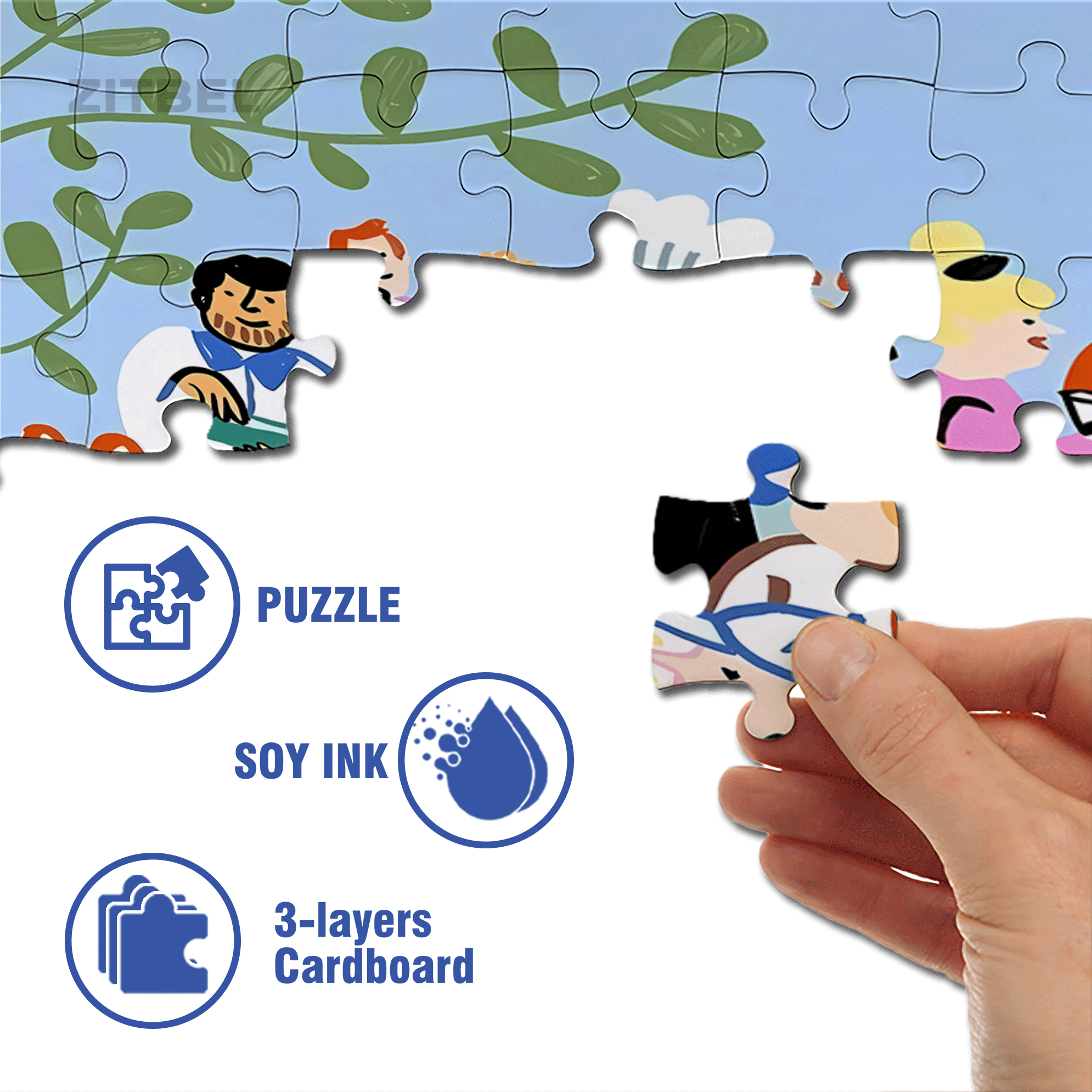 Playful Moments 5 500pcs/1000pcs Jigsaw Puzzle, Scratch-Resistant, Interactive Family Game & Brain-Boosting DIY Decor, Perfect for Halloween, Christmas & New Year Gifts, Family Puzzle Game