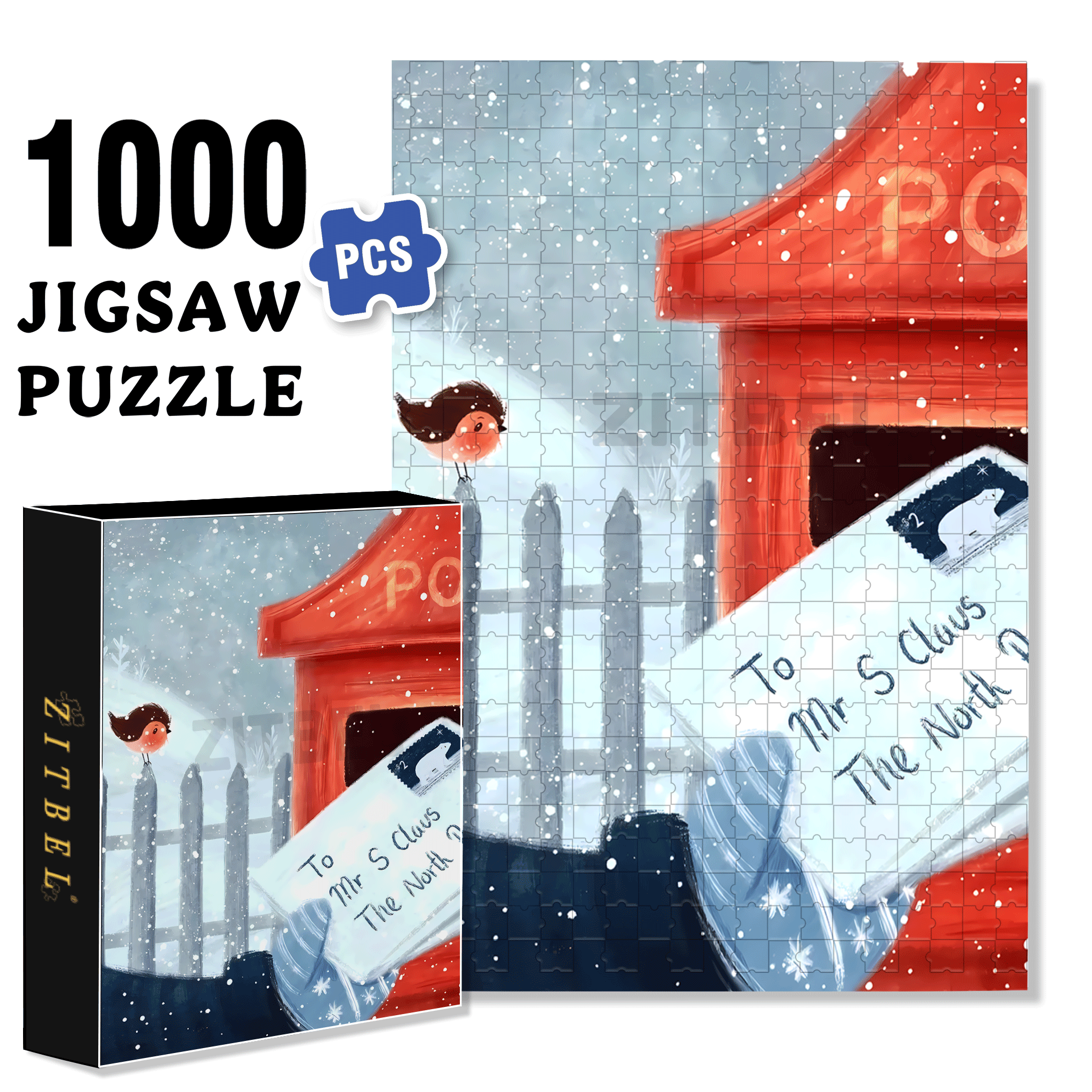 To Mr.Clavs 500pcs/1000pcs Jigsaw Puzzle, Scratch-Resistant, Interactive Family Game & Brain-Boosting DIY Decor, Perfect for Halloween, Christmas & New Year Gifts, Family Puzzle Game