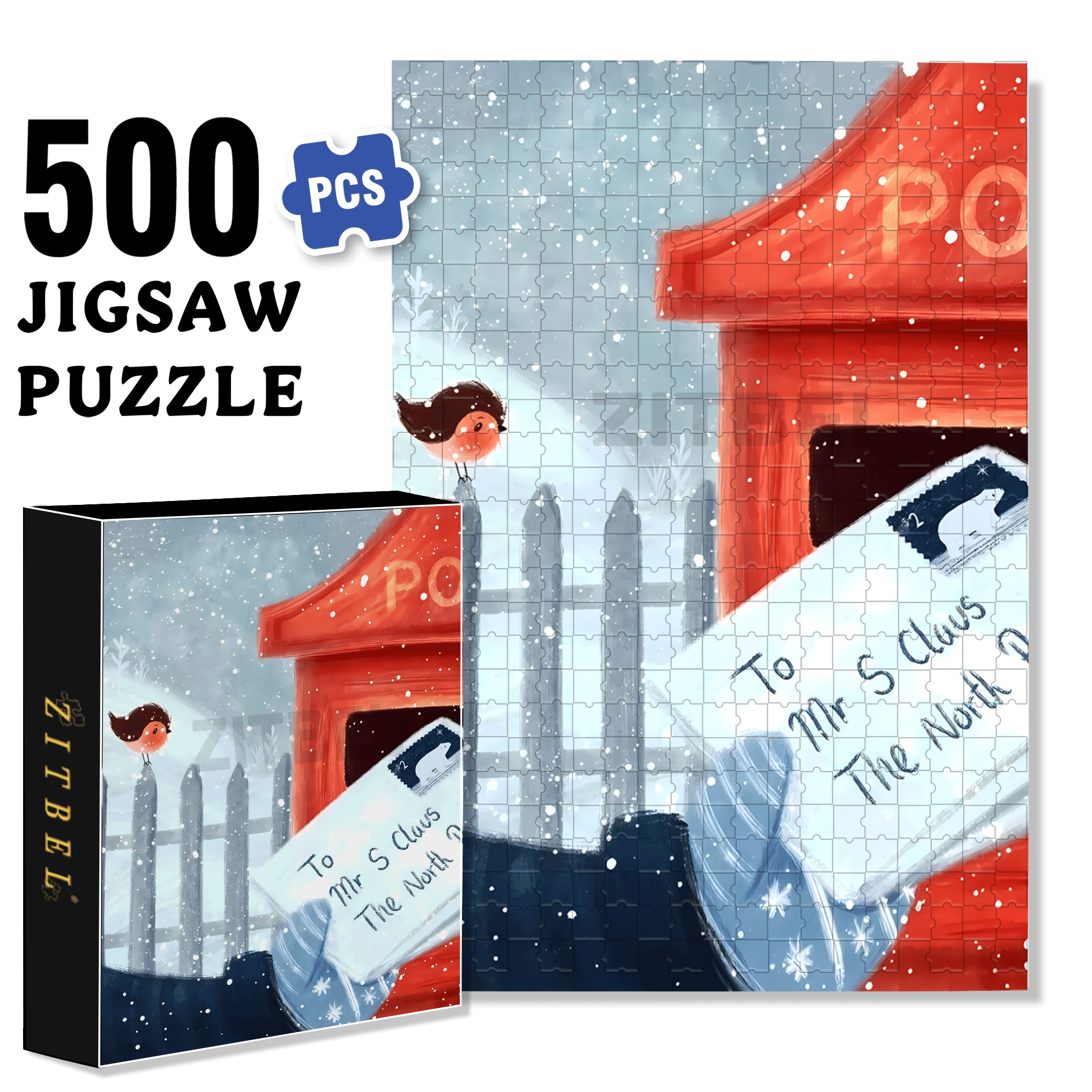 To Mr.Clavs 500pcs/1000pcs Jigsaw Puzzle, Scratch-Resistant, Interactive Family Game & Brain-Boosting DIY Decor, Perfect for Halloween, Christmas & New Year Gifts, Family Puzzle Game