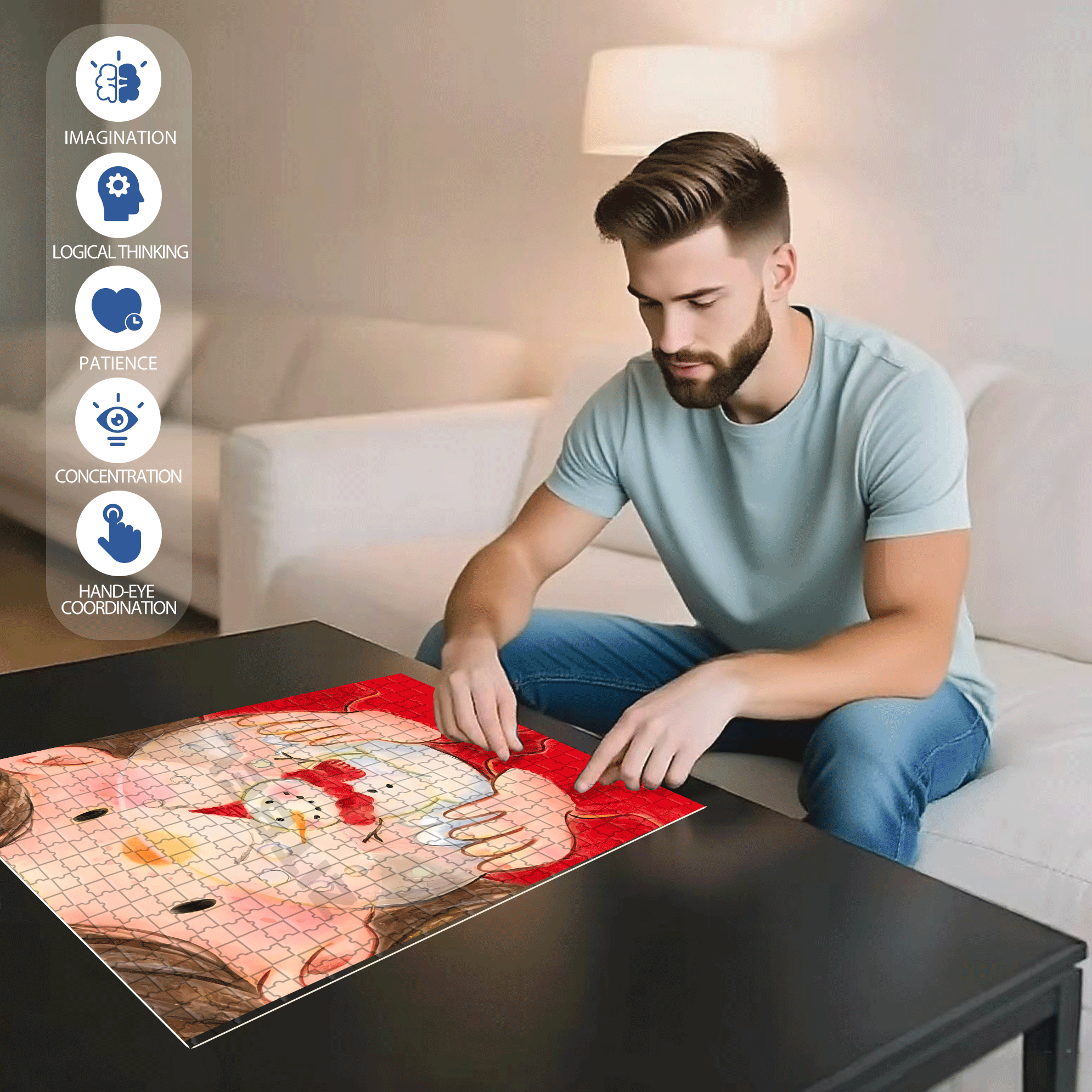 Traces Of Passing Time 2 500pcs/1000pcs Jigsaw Puzzle, Scratch-Resistant, Interactive Family Game & Brain-Boosting DIY Decor, Perfect for Halloween, Christmas & New Year Gifts, Family Puzzle Game