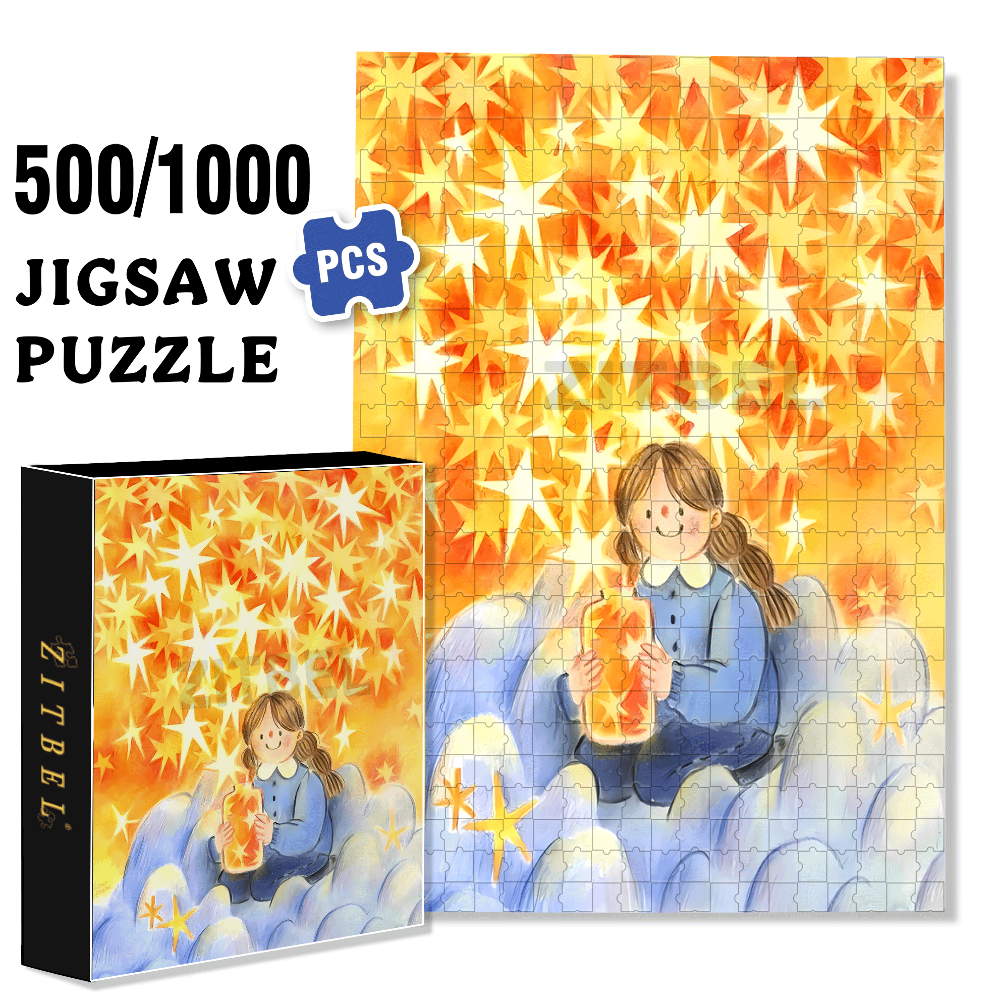 Traces Of Passing Time 500pcs/1000pcs Jigsaw Puzzle, Scratch-Resistant, Interactive Family Game & Brain-Boosting DIY Decor, Perfect for Halloween, Christmas & New Year Gifts, Family Puzzle Game