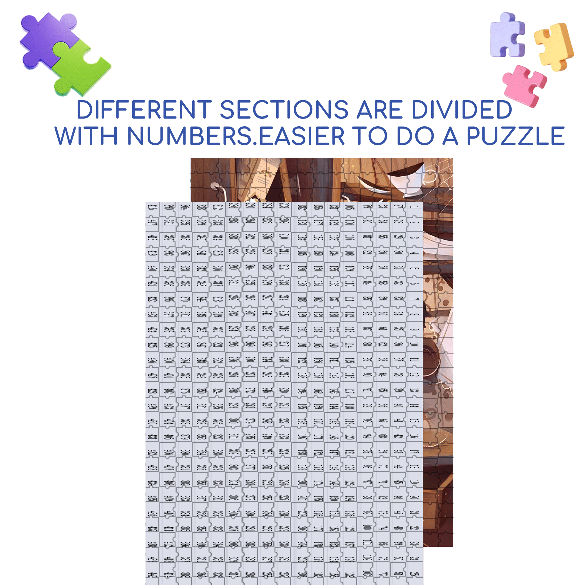 Vandal 500pcs/1000pcs Jigsaw Puzzle, Scratch-Resistant, Interactive Family Game & Brain-Boosting DIY Decor, Perfect for Halloween, Christmas & New Year Gifts, Family Puzzle Game
