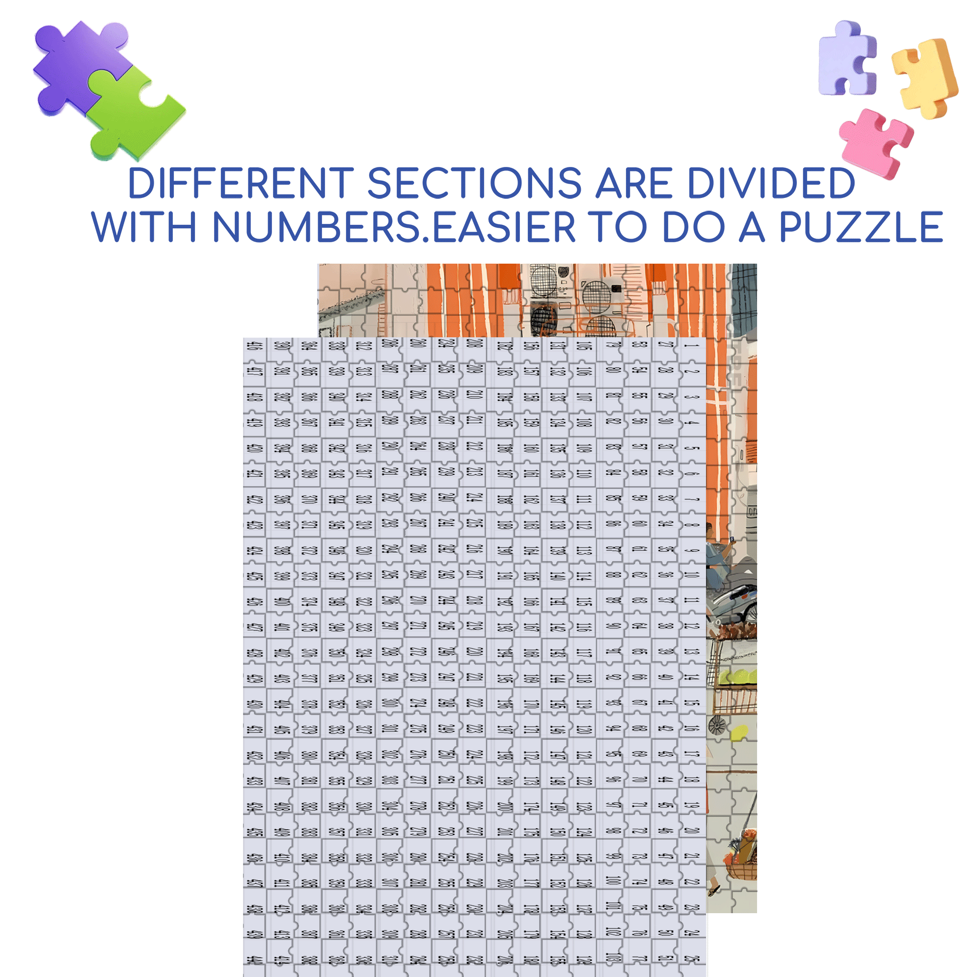 Vietnamese Style 500pcs/1000pcs Jigsaw Puzzle, Scratch-Resistant, Interactive Family Game & Brain-Boosting DIY Decor, Perfect for Halloween, Christmas & New Year Gifts, Family Puzzle Game