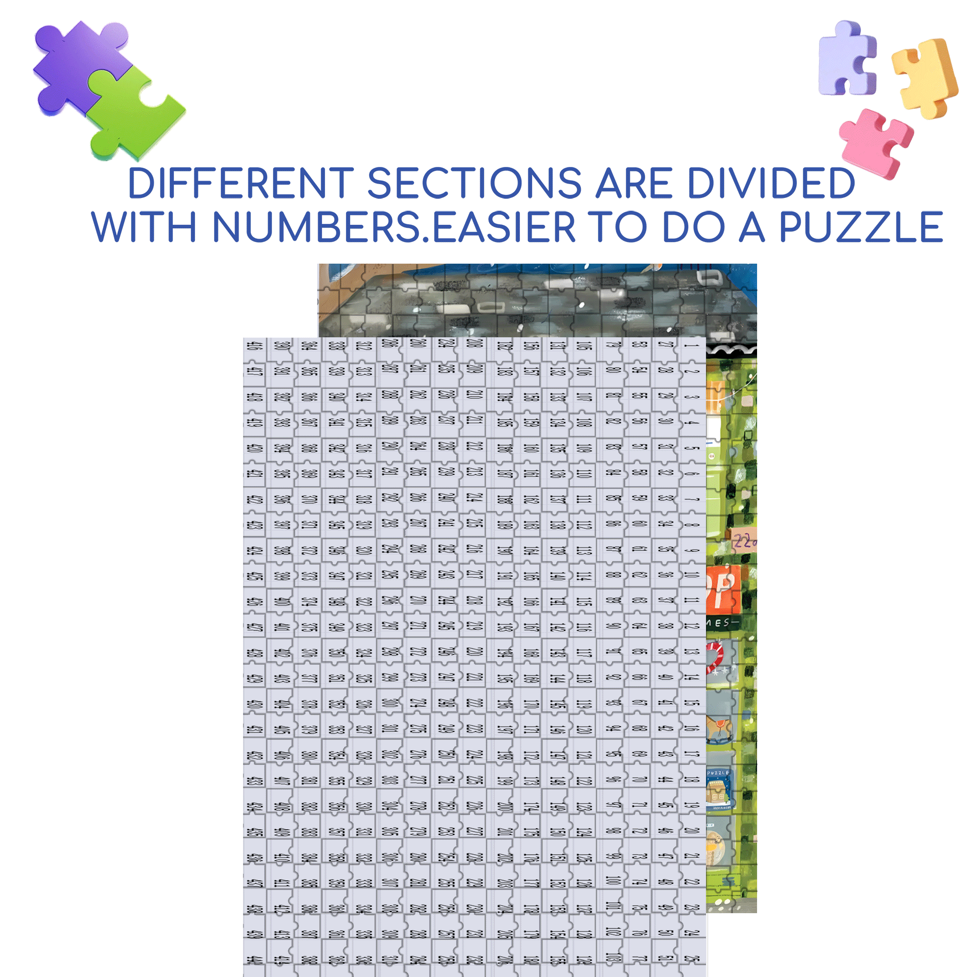 X'mas Shop 500pcs/1000pcs Jigsaw Puzzle, Scratch-Resistant, Interactive Family Game & Brain-Boosting DIY Decor, Perfect for Halloween, Christmas & New Year Gifts, Family Puzzle Game