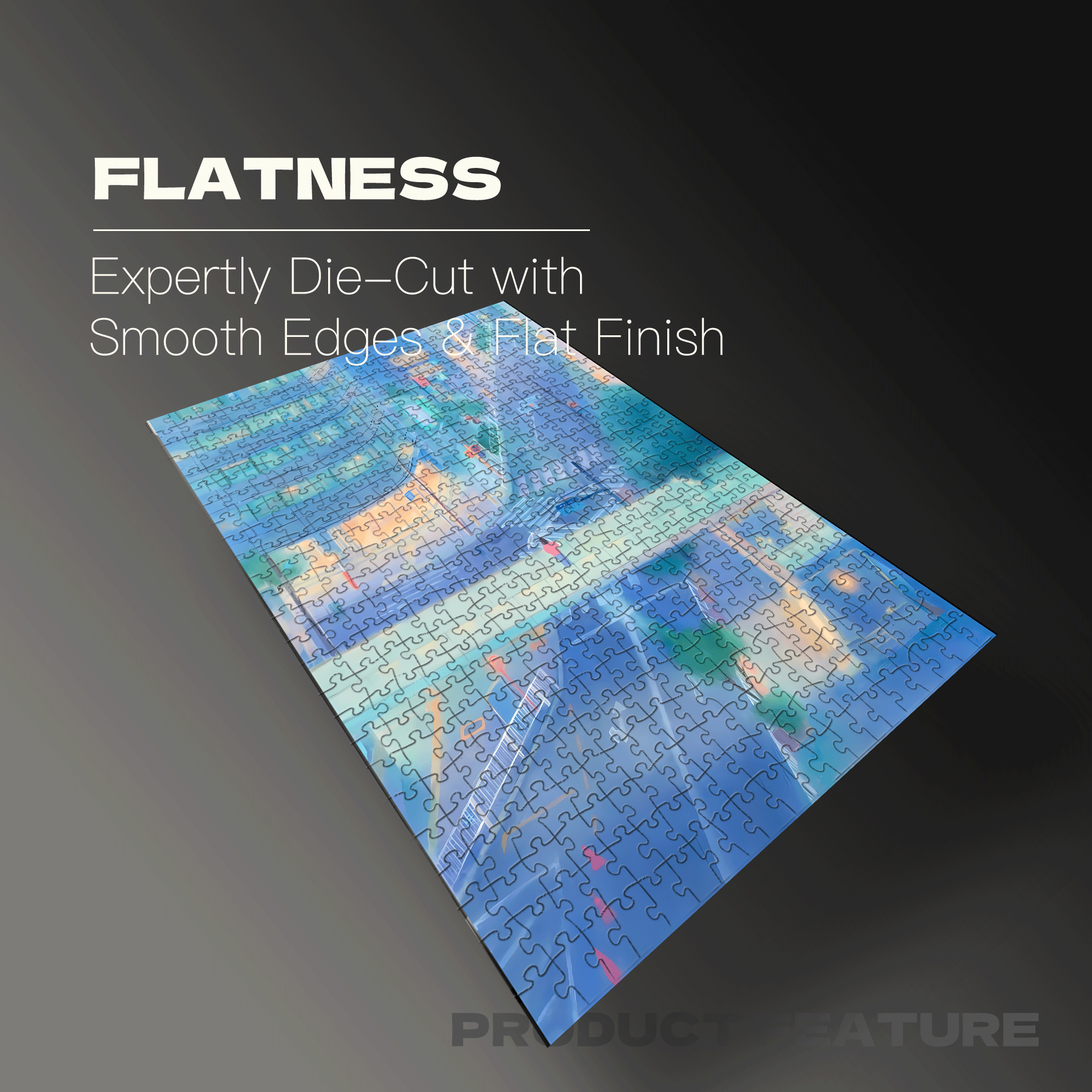 A City Washed By Rain 500pcs/1000pcs Jigsaw Puzzle, Scratch-Resistant, Interactive Family Game & Brain-Boosting DIY Decor, Perfect for Halloween, Christmas & New Year Gifts, Family Puzzle Game