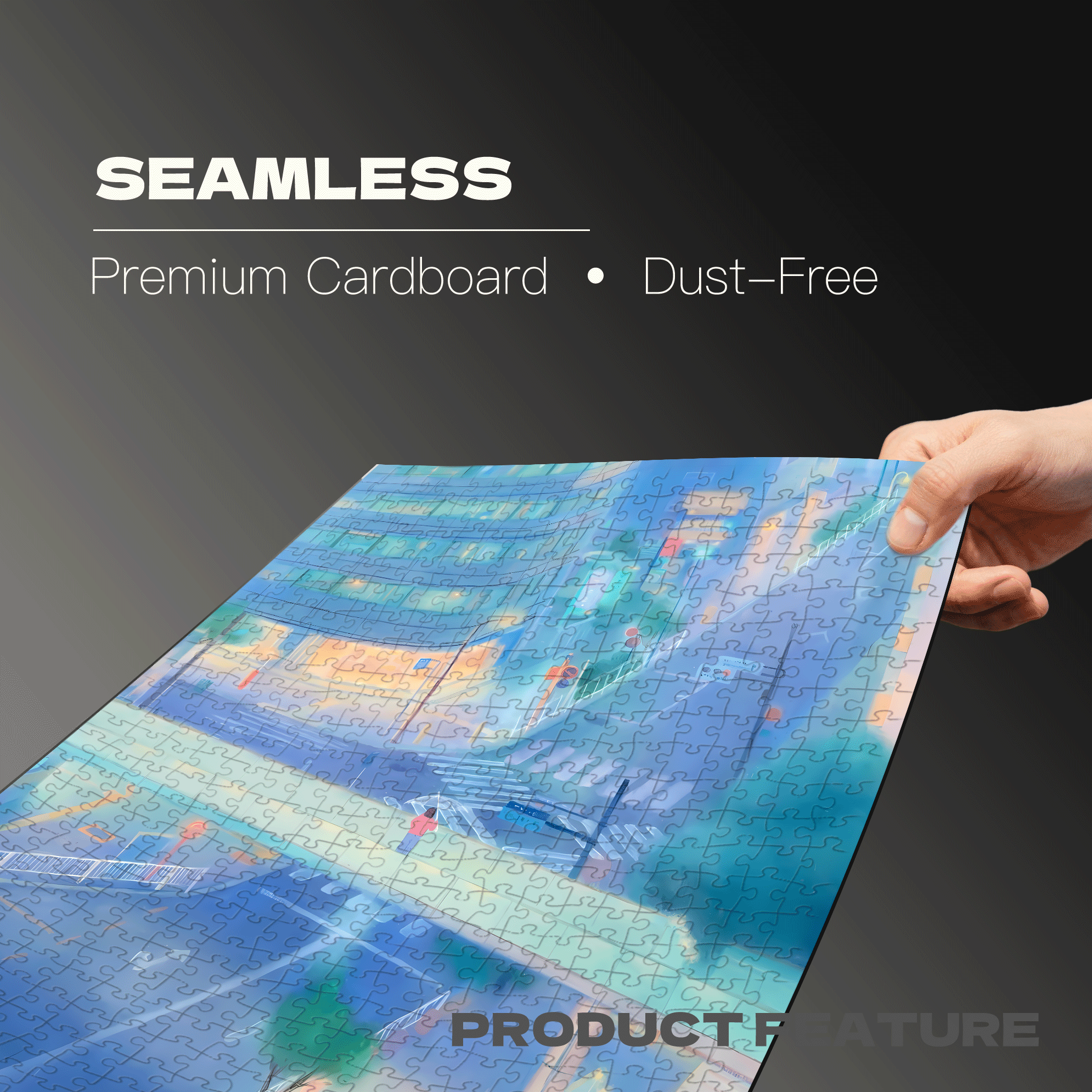 A City Washed By Rain 500pcs/1000pcs Jigsaw Puzzle, Scratch-Resistant, Interactive Family Game & Brain-Boosting DIY Decor, Perfect for Halloween, Christmas & New Year Gifts, Family Puzzle Game