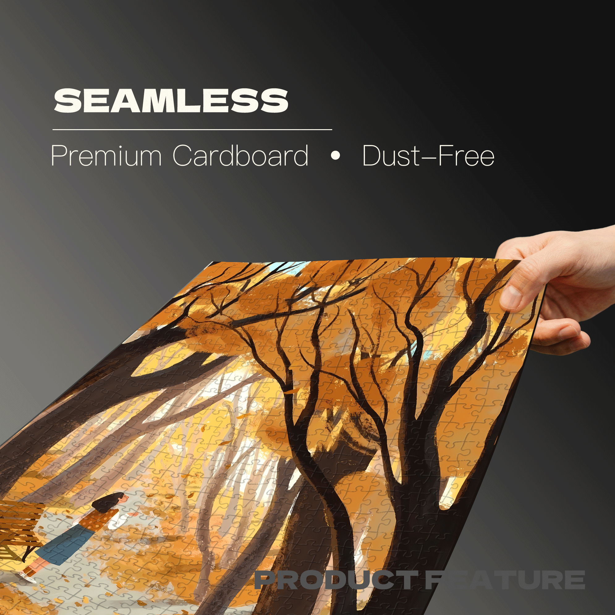 A Completely Different Sense Of Tranquility 2 500pcs/1000pcs Jigsaw Puzzle, Scratch-Resistant, Interactive Family Game & Brain-Boosting DIY Decor, Perfect for Halloween, Christmas & New Year Gifts, Family Puzzle Game