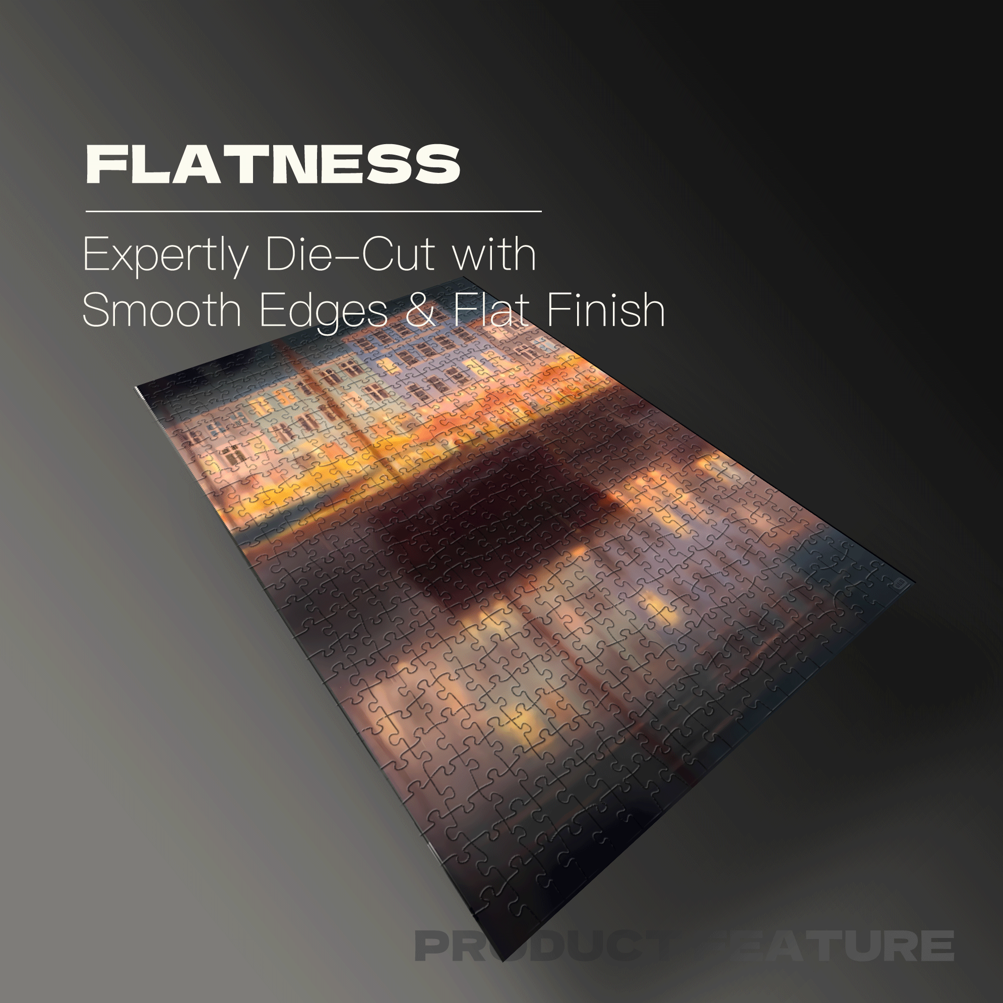 A Faint Light With Lights 500pcs/1000pcs Jigsaw Puzzle, Scratch-Resistant, Interactive Family Game & Brain-Boosting DIY Decor, Perfect for Halloween, Christmas & New Year Gifts, Family Puzzle Game