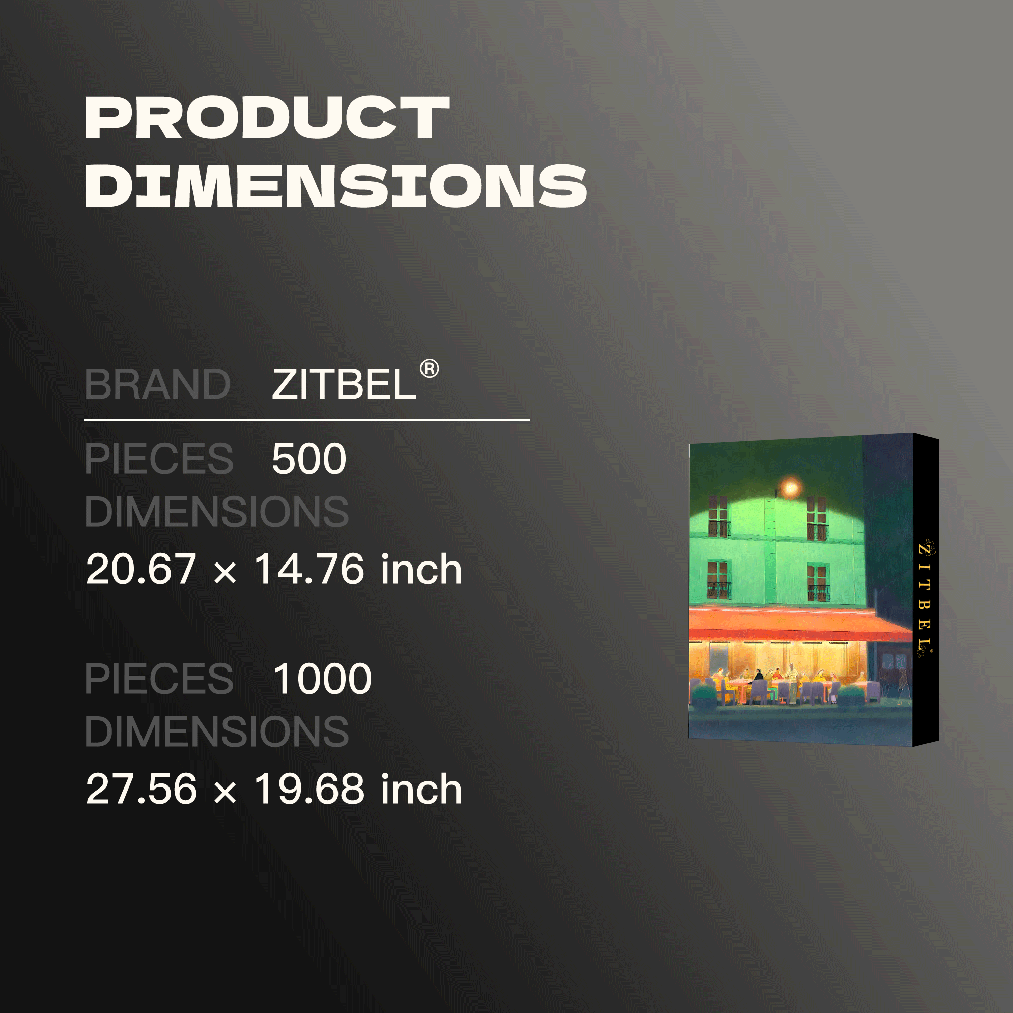 A Night Of No Rush 500pcs/1000pcs Jigsaw Puzzle, Scratch-Resistant, Interactive Family Game & Brain-Boosting DIY Decor, Perfect for Halloween, Christmas & New Year Gifts, Family Puzzle Game