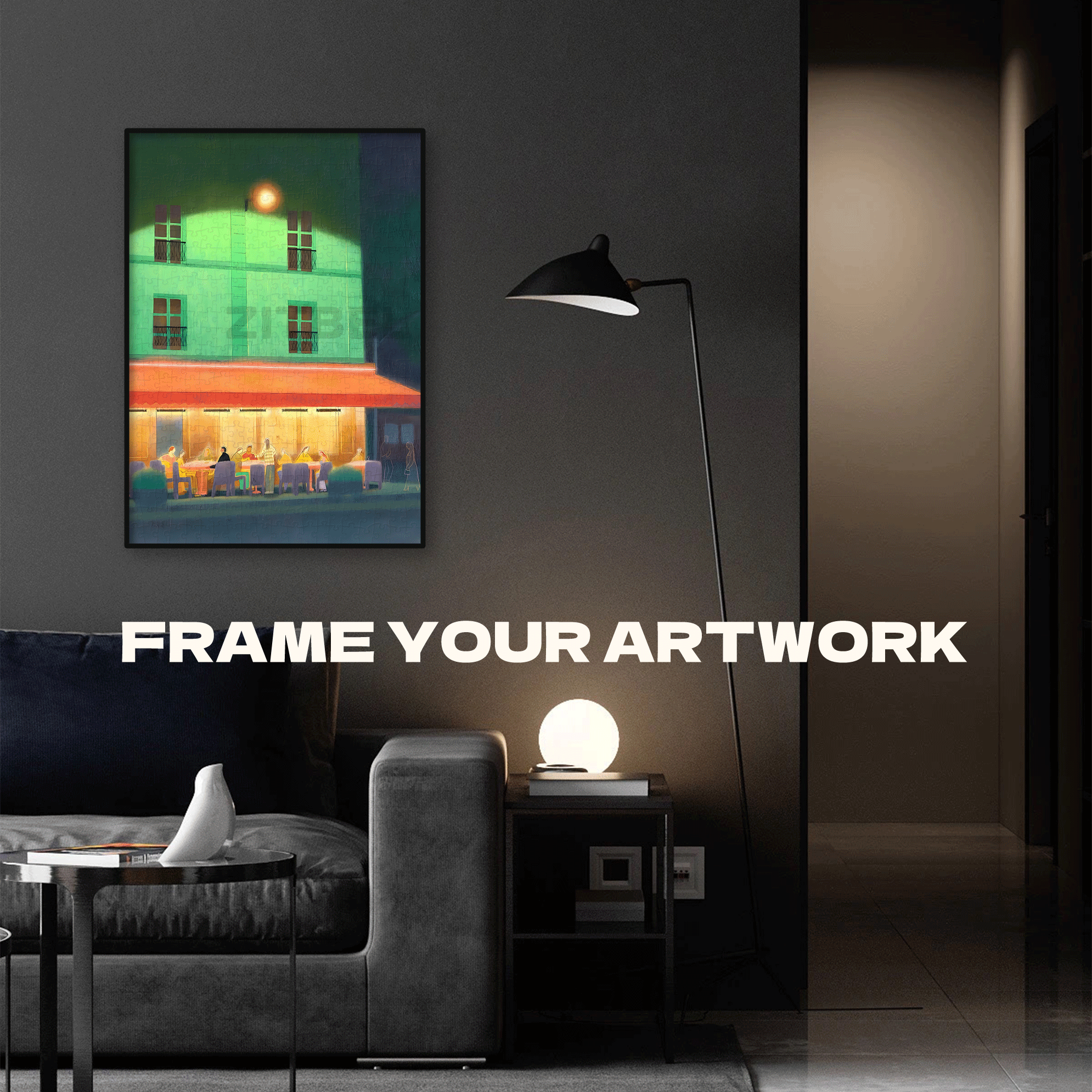 A Night Of No Rush 500pcs/1000pcs Jigsaw Puzzle, Scratch-Resistant, Interactive Family Game & Brain-Boosting DIY Decor, Perfect for Halloween, Christmas & New Year Gifts, Family Puzzle Game