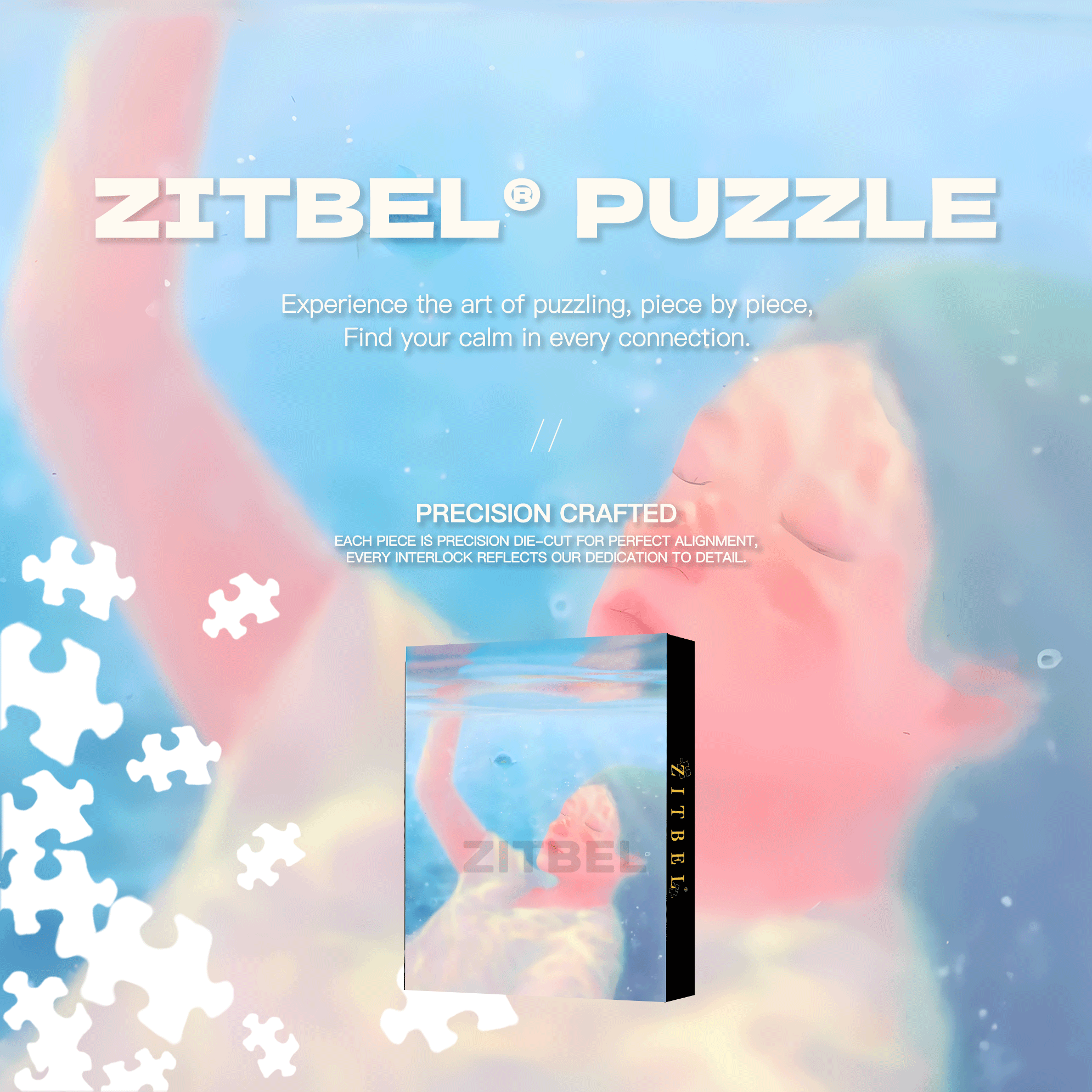 Dive Into Tranquility 500pcs/1000pcs Jigsaw Puzzle, Scratch-Resistant, Interactive Family Game & Brain-Boosting DIY Decor, Perfect for Halloween, Christmas & New Year Gifts, Family Puzzle Game