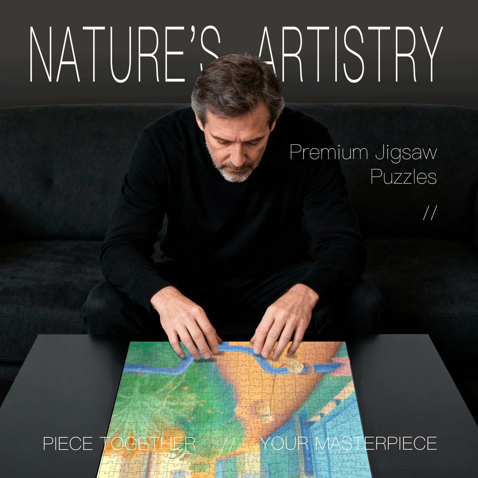 Give Your Heart A Break 500pcs/1000pcs Jigsaw Puzzle, Scratch-Resistant, Interactive Family Game & Brain-Boosting DIY Decor, Perfect for Halloween, Christmas & New Year Gifts, Family Puzzle Game