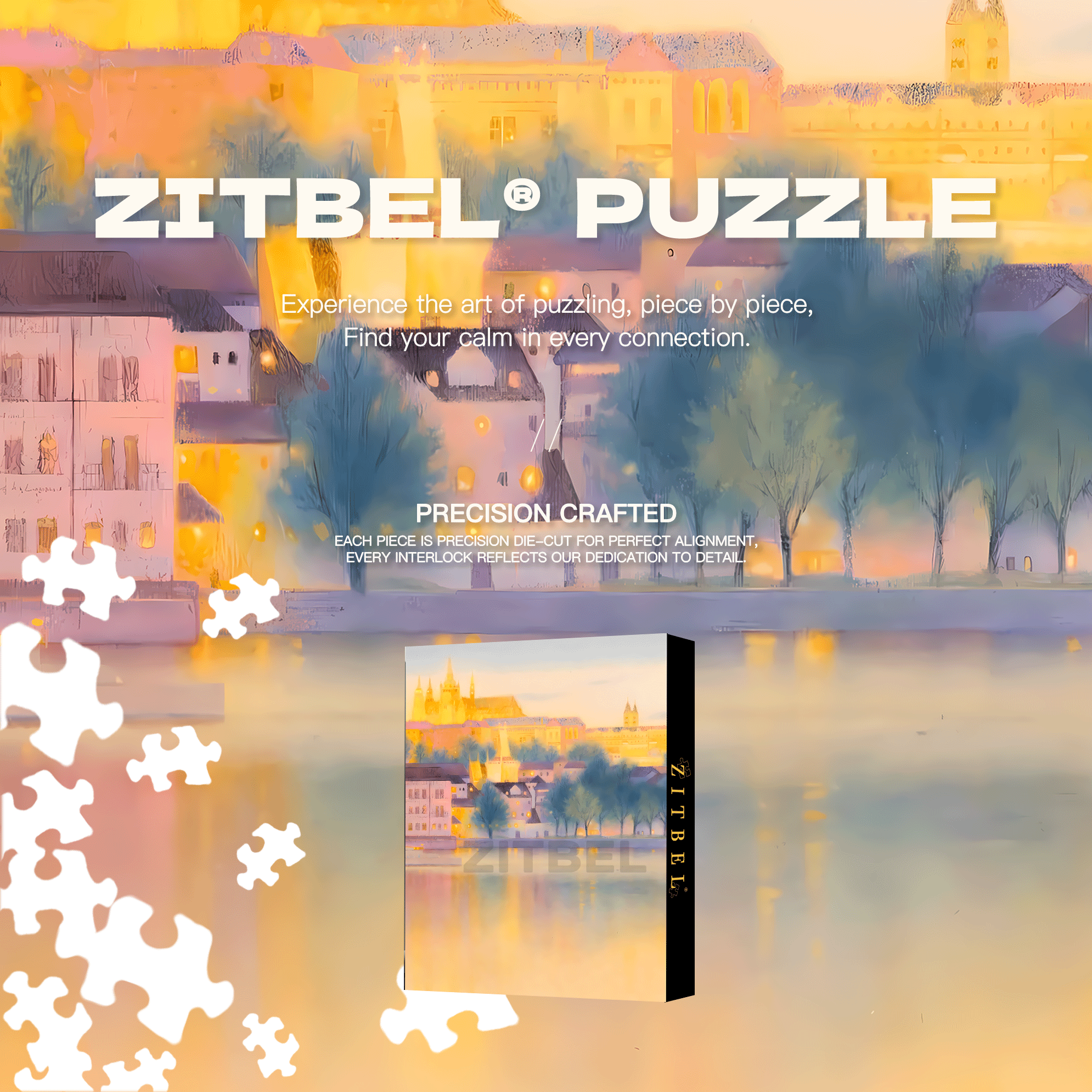 Immerse Yourself In A Peaceful Dream 500pcs/1000pcs Jigsaw Puzzle, Scratch-Resistant, Interactive Family Game & Brain-Boosting DIY Decor, Perfect for Halloween, Christmas & New Year Gifts, Family Puzzle Game