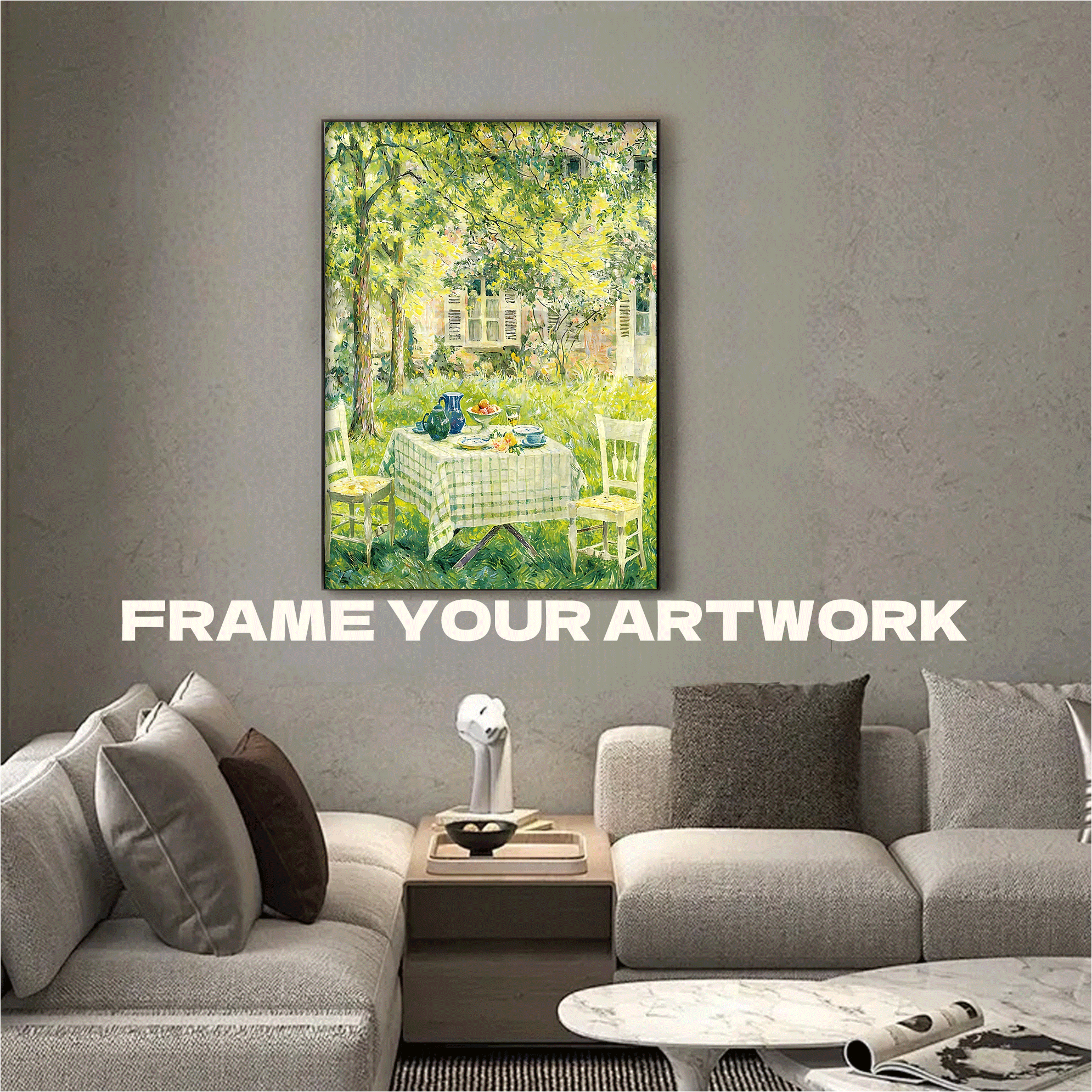 La Table Dans La Verdure 500pcs/1000pcs Jigsaw Puzzle, Scratch-Resistant, Interactive Family Game & Brain-Boosting DIY Decor, Perfect for Halloween, Christmas & New Year Gifts, Family Puzzle Game