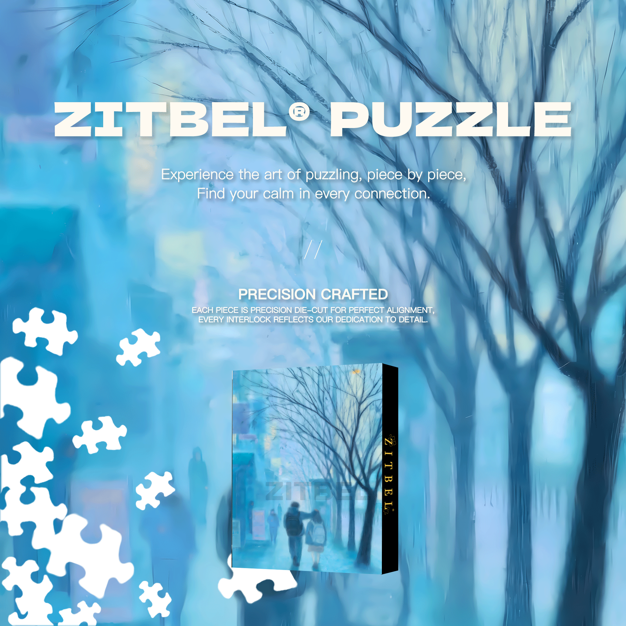 Let's Slowly Wander Around 500pcs/1000pcs Jigsaw Puzzle, Scratch-Resistant, Interactive Family Game & Brain-Boosting DIY Decor, Perfect for Halloween, Christmas & New Year Gifts, Family Puzzle Game