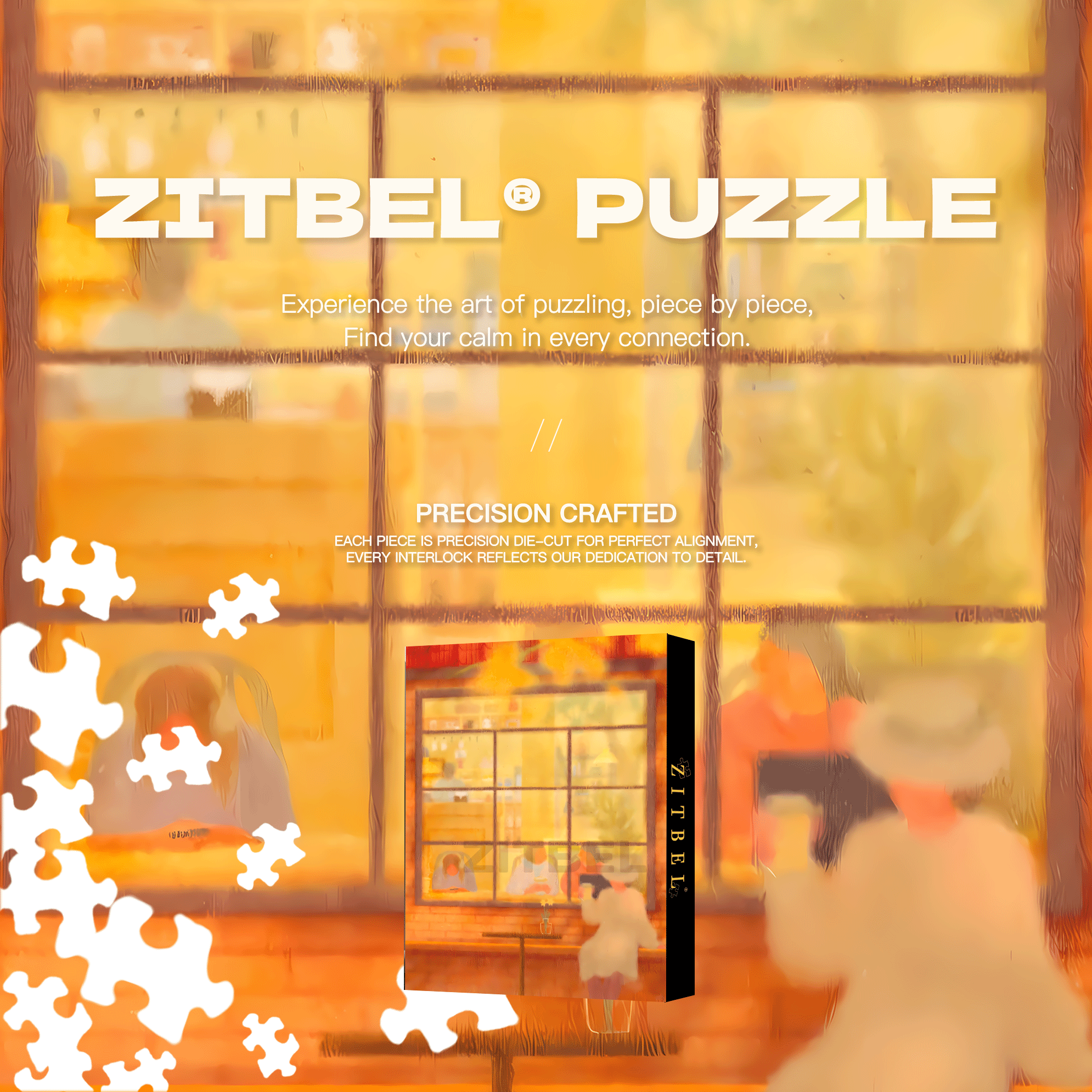 Slow Life Under The Orange Autumn Light 500pcs/1000pcs Jigsaw Puzzle, Scratch-Resistant, Interactive Family Game & Brain-Boosting DIY Decor, Perfect for Halloween, Christmas & New Year Gifts, Family Puzzle Game