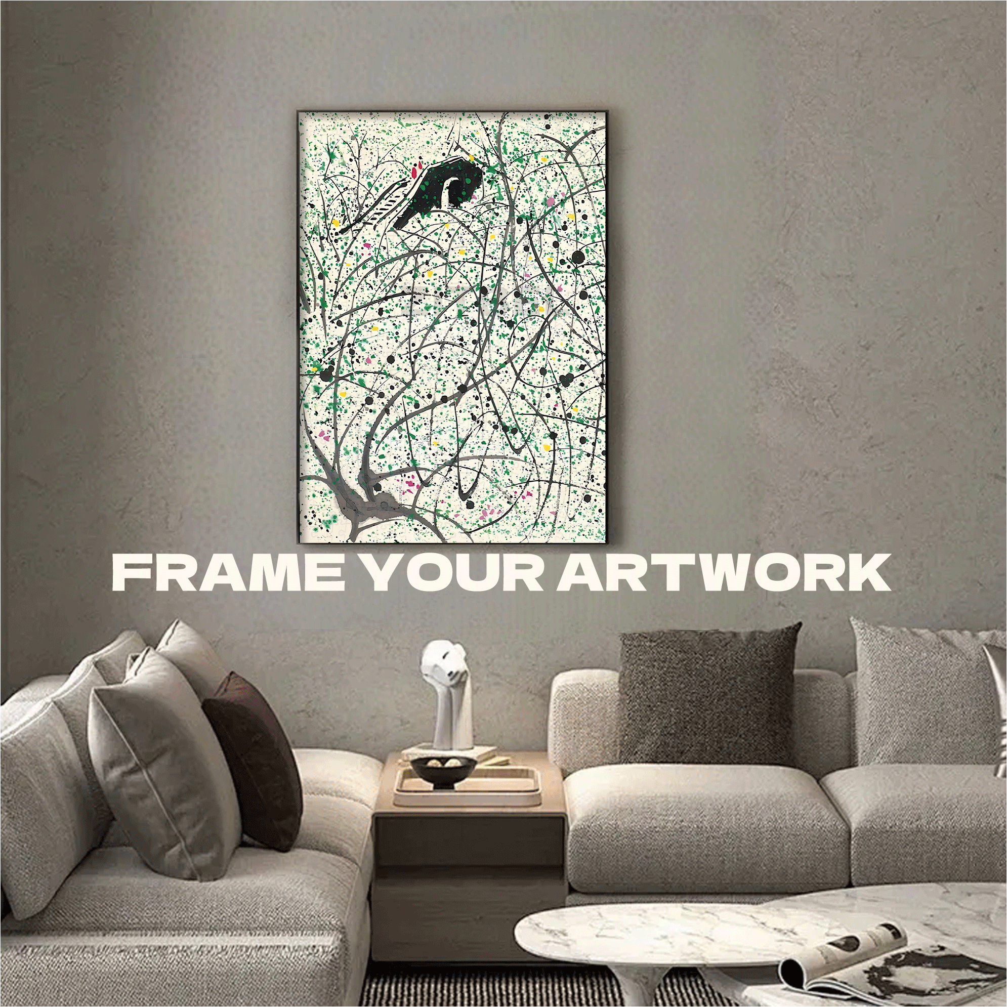 Wu Guanzhong 500pcs/1000pcs Jigsaw Puzzle, Scratch-Resistant, Interactive Family Game & Brain-Boosting DIY Decor, Perfect for Halloween, Christmas & New Year Gifts, Family Puzzle Game