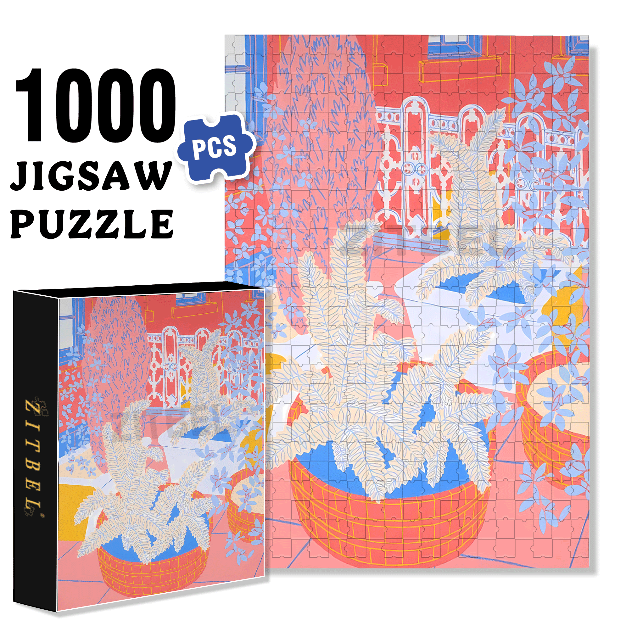 A Completely Different Sense Of Tranquility 3 500pcs/1000pcs Jigsaw Puzzle, Scratch-Resistant, Interactive Family Game & Brain-Boosting DIY Decor, Perfect for Halloween, Christmas & New Year Gifts, Family Puzzle Game