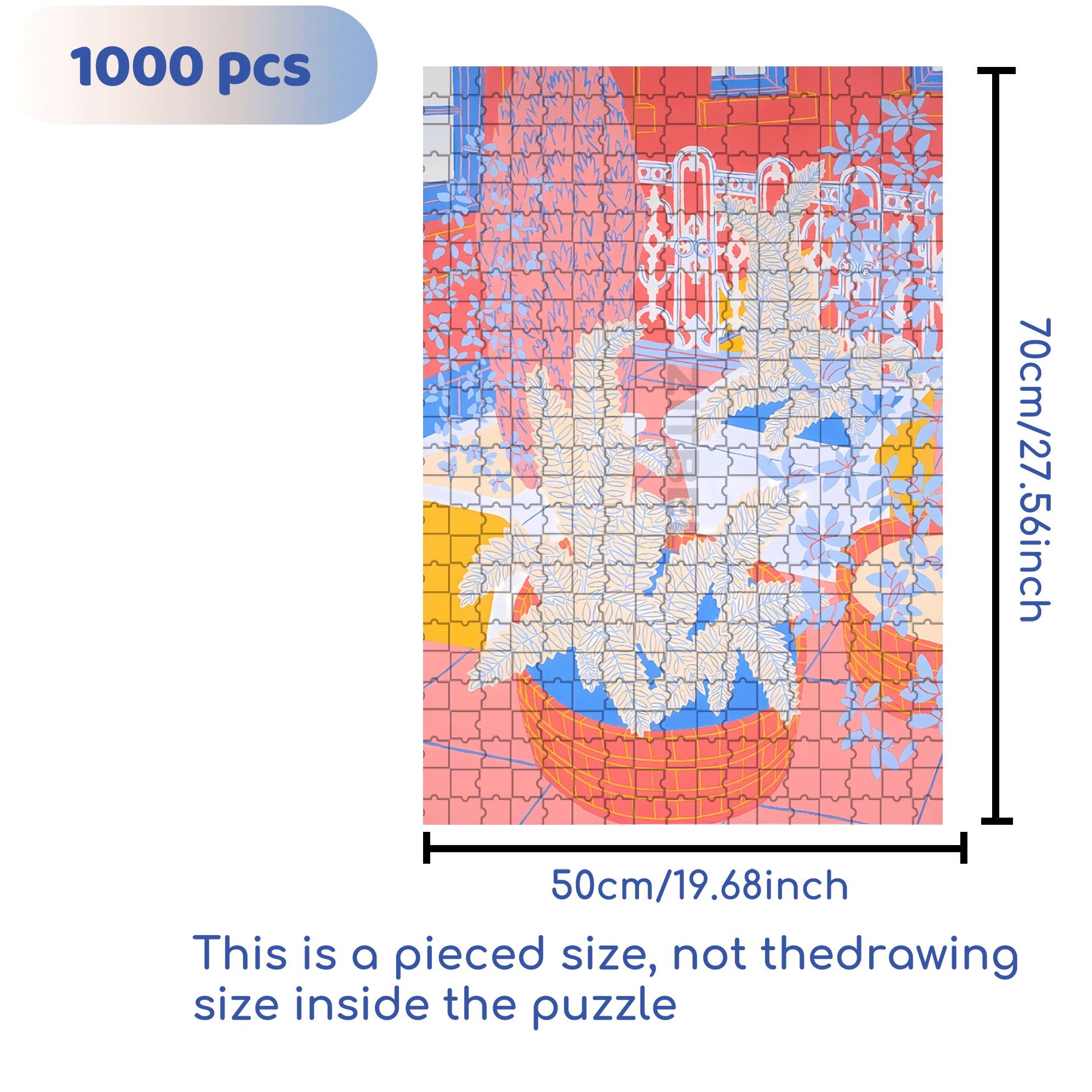 A Completely Different Sense Of Tranquility 3 500pcs/1000pcs Jigsaw Puzzle, Scratch-Resistant, Interactive Family Game & Brain-Boosting DIY Decor, Perfect for Halloween, Christmas & New Year Gifts, Family Puzzle Game