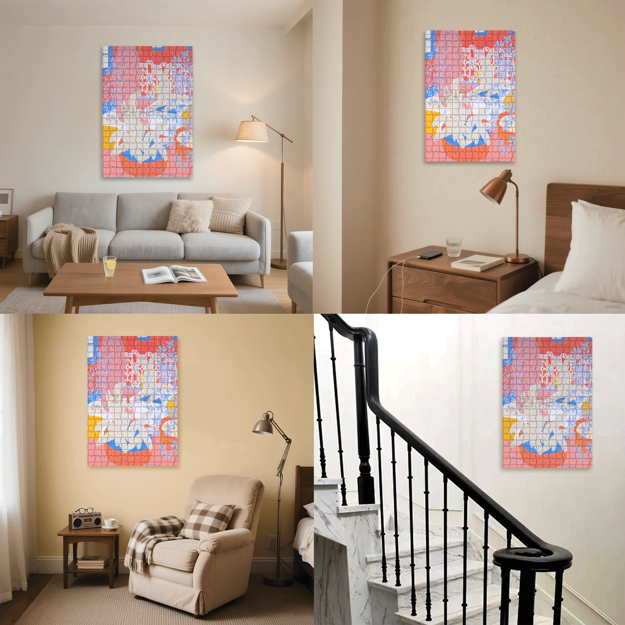 A Completely Different Sense Of Tranquility 3 500pcs/1000pcs Jigsaw Puzzle, Scratch-Resistant, Interactive Family Game & Brain-Boosting DIY Decor, Perfect for Halloween, Christmas & New Year Gifts, Family Puzzle Game