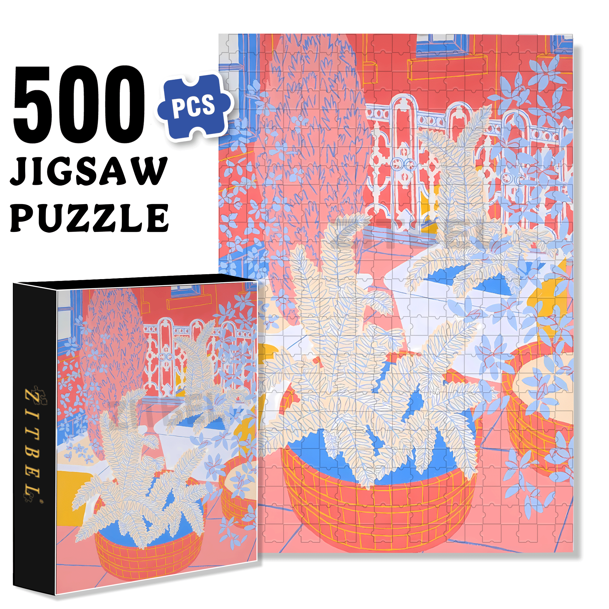A Completely Different Sense Of Tranquility 3 500pcs/1000pcs Jigsaw Puzzle, Scratch-Resistant, Interactive Family Game & Brain-Boosting DIY Decor, Perfect for Halloween, Christmas & New Year Gifts, Family Puzzle Game