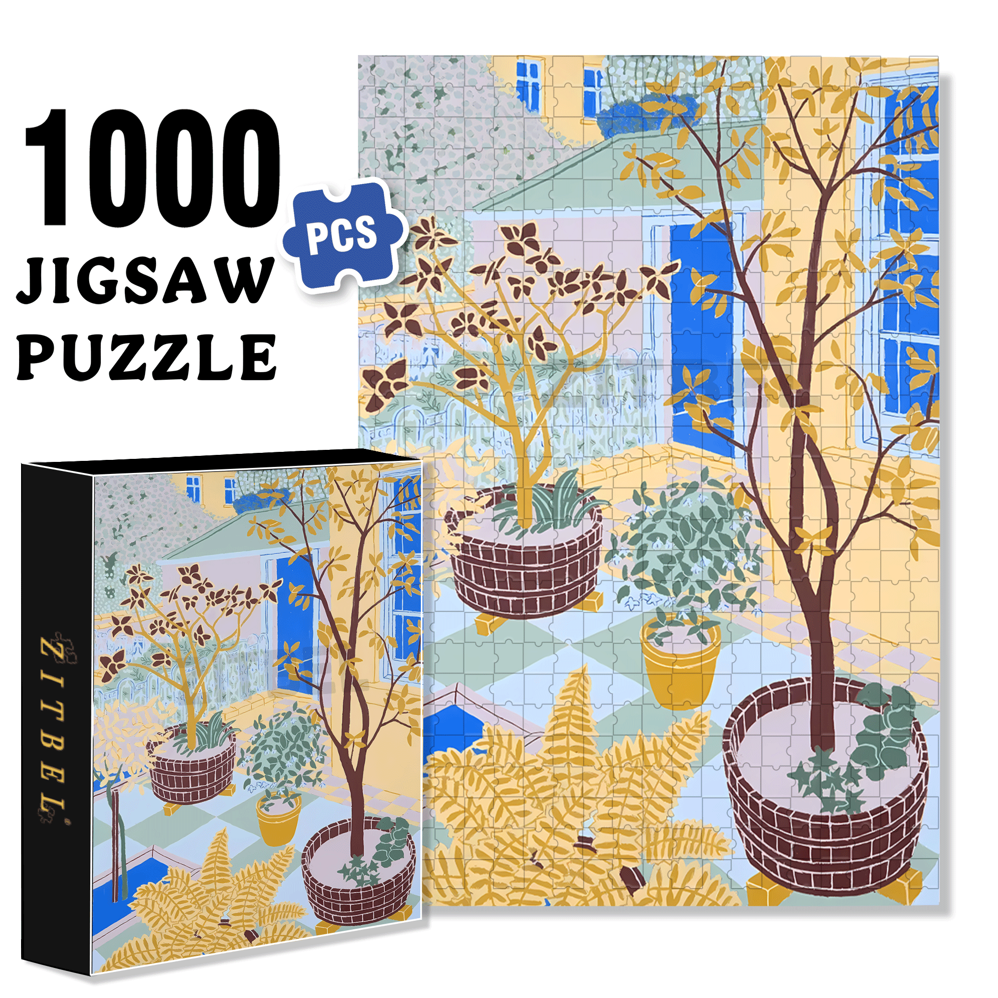 A Completely Different Sense Of Tranquility 500pcs/1000pcs Jigsaw Puzzle, Scratch-Resistant, Interactive Family Game & Brain-Boosting DIY Decor, Perfect for Halloween, Christmas & New Year Gifts, Family Puzzle Game