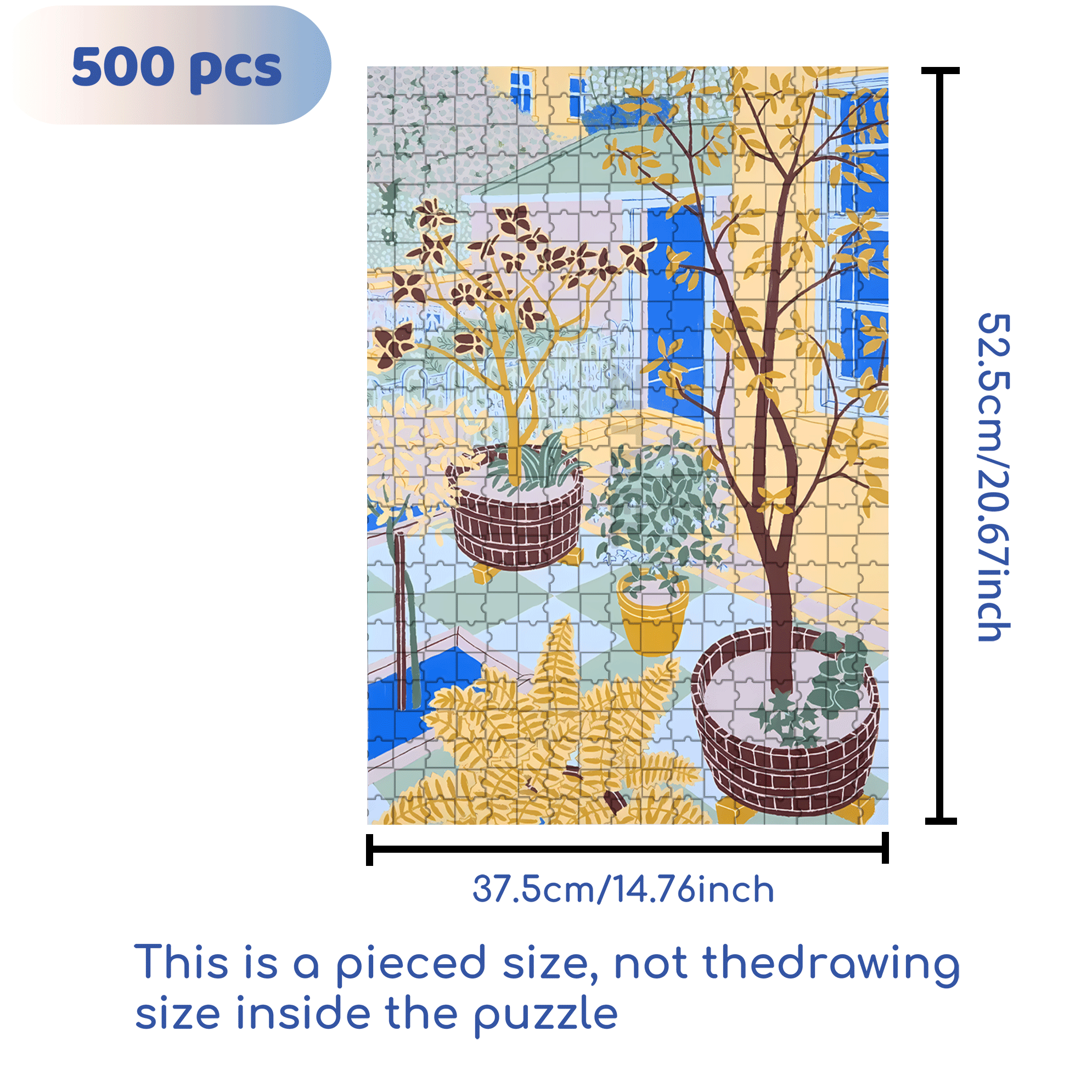 A Completely Different Sense Of Tranquility 500pcs/1000pcs Jigsaw Puzzle, Scratch-Resistant, Interactive Family Game & Brain-Boosting DIY Decor, Perfect for Halloween, Christmas & New Year Gifts, Family Puzzle Game