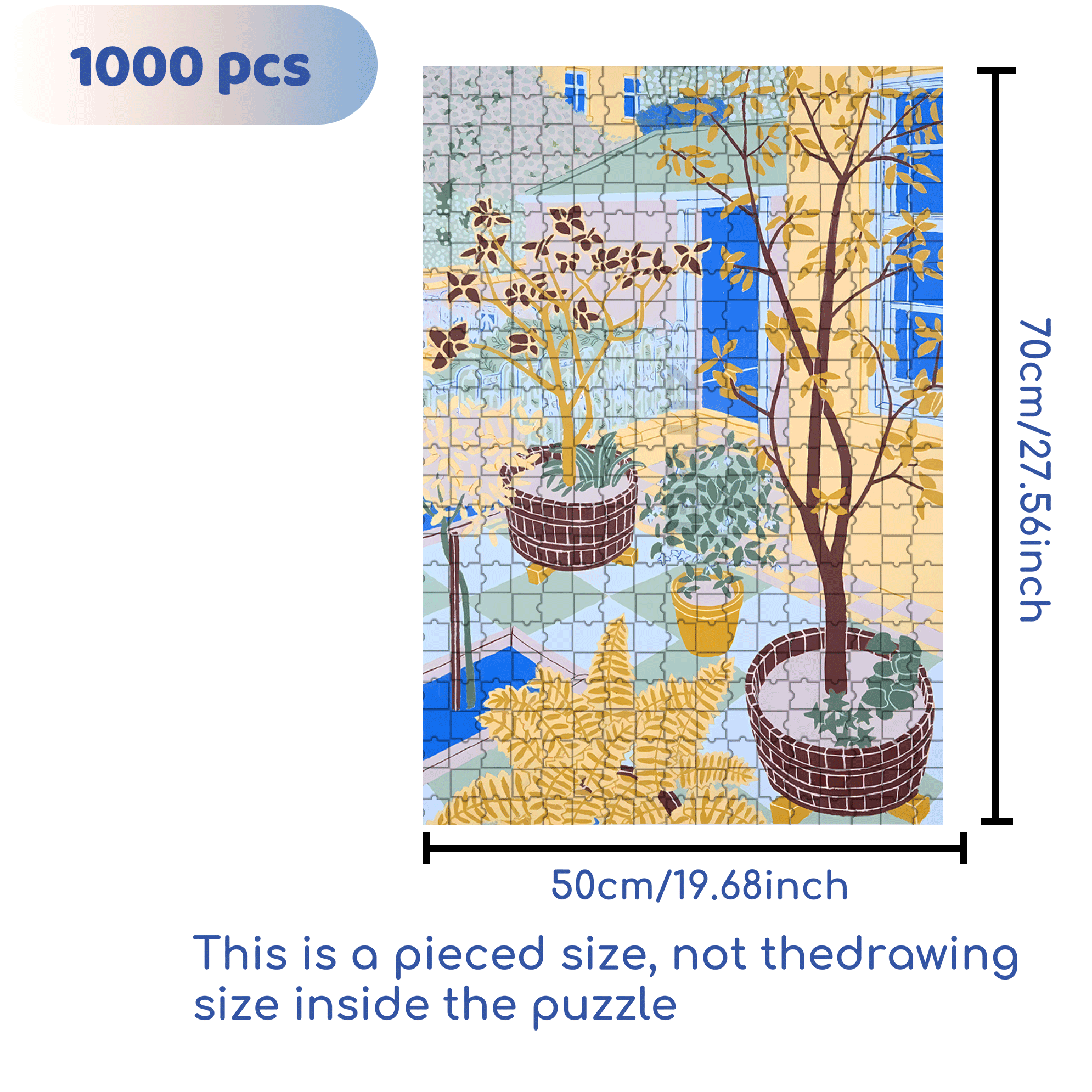 A Completely Different Sense Of Tranquility 500pcs/1000pcs Jigsaw Puzzle, Scratch-Resistant, Interactive Family Game & Brain-Boosting DIY Decor, Perfect for Halloween, Christmas & New Year Gifts, Family Puzzle Game