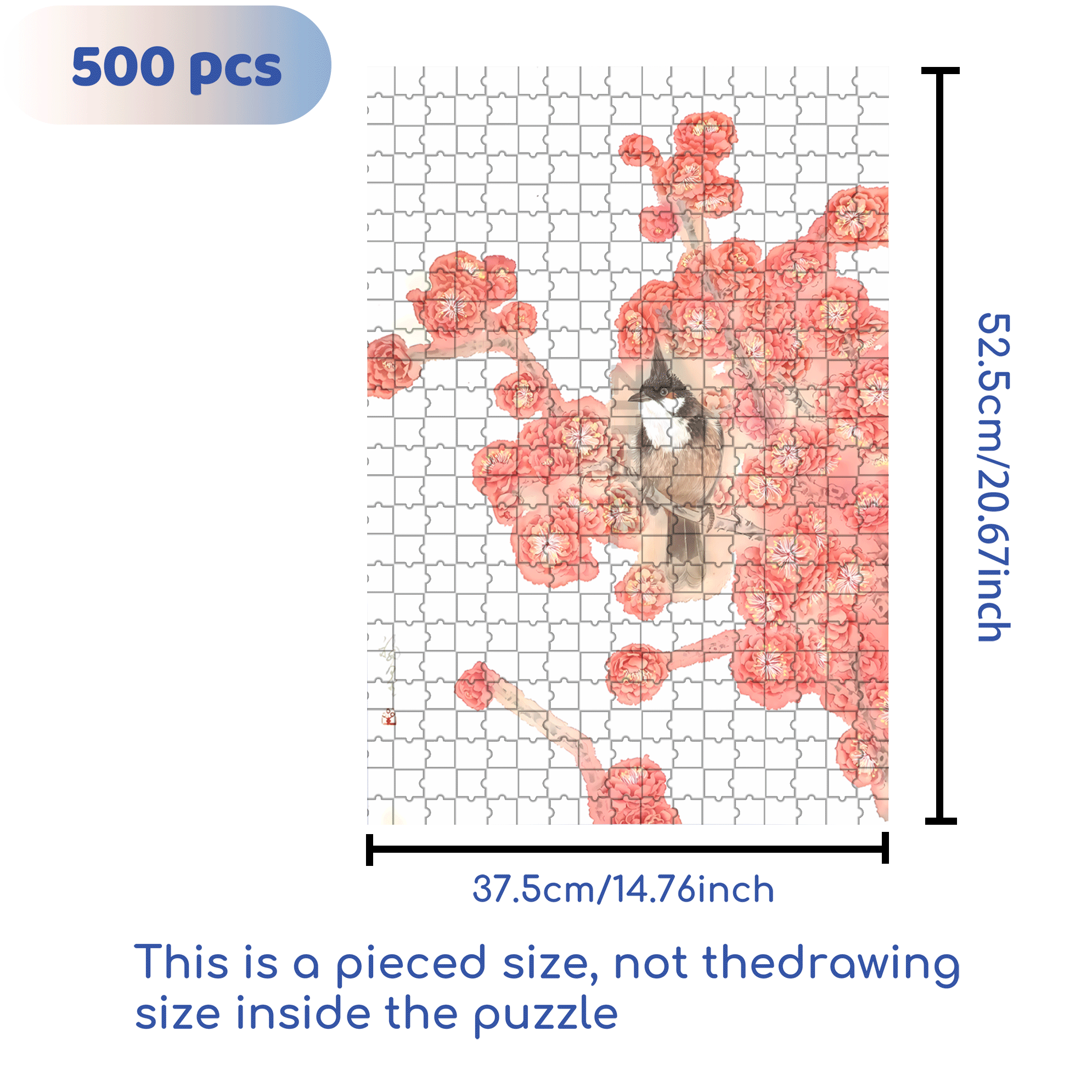 Birds Chirping Incessantly 500pcs/1000pcs Jigsaw Puzzle, Scratch-Resistant, Interactive Family Game & Brain-Boosting DIY Decor, Perfect for Halloween, Christmas & New Year Gifts, Family Puzzle Game