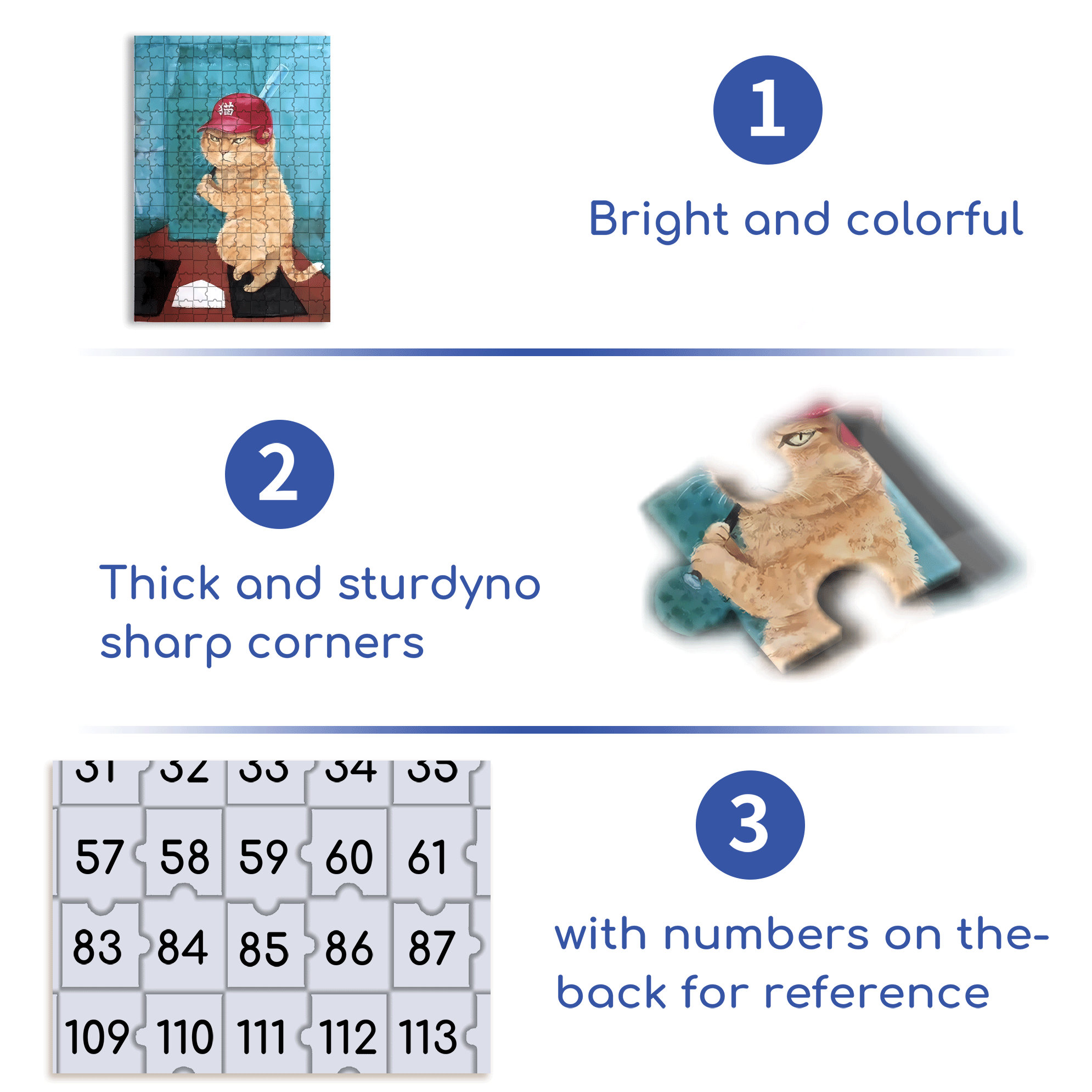 Cat Batsman 500pcs/1000pcs Jigsaw Puzzle, Scratch-Resistant, Interactive Family Game & Brain-Boosting DIY Decor, Perfect for Halloween, Christmas & New Year Gifts, Family Puzzle Game