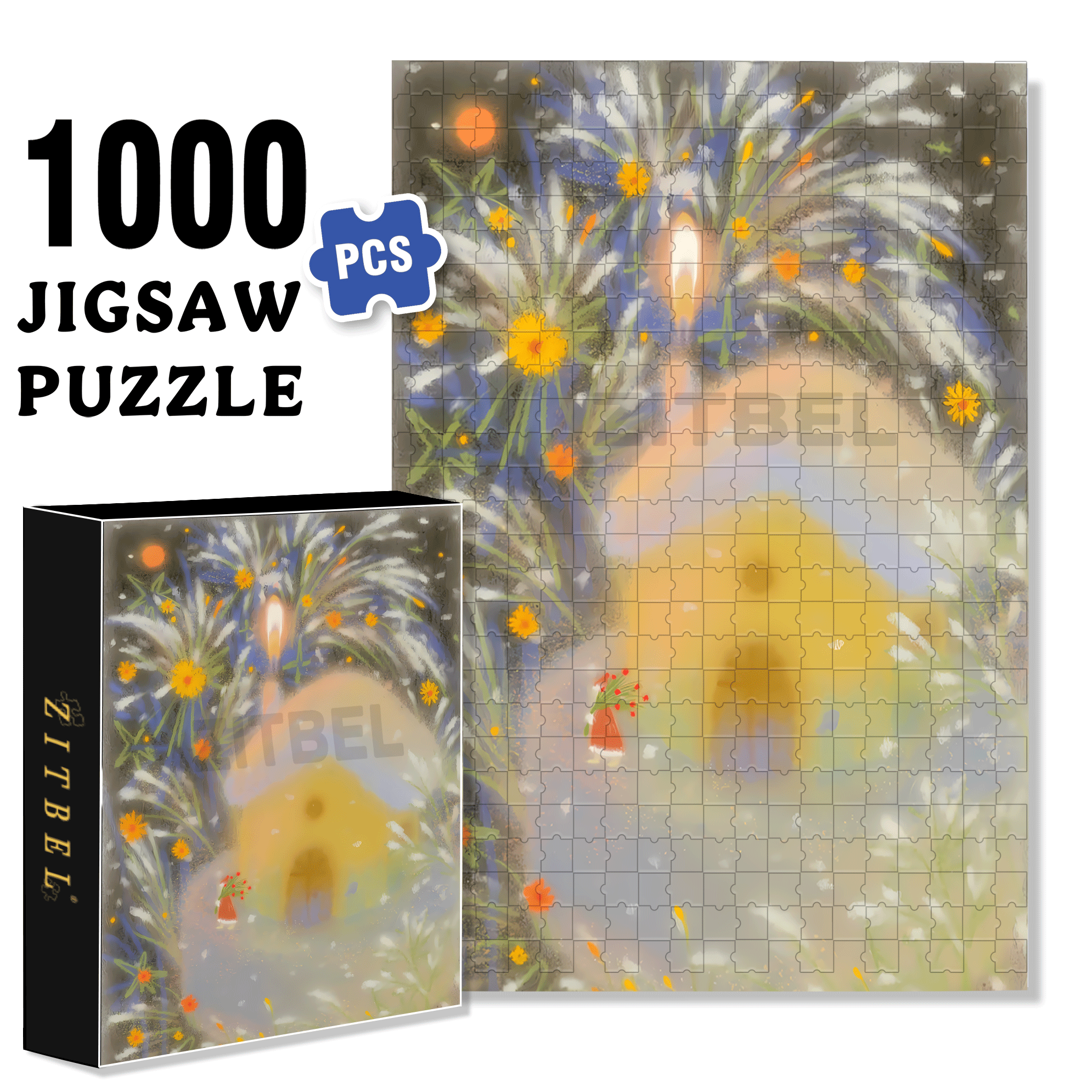 Christmas In A Snow House 500pcs/1000pcs Jigsaw Puzzle, Scratch-Resistant, Interactive Family Game & Brain-Boosting DIY Decor, Perfect for Halloween, Christmas & New Year Gifts, Family Puzzle Game