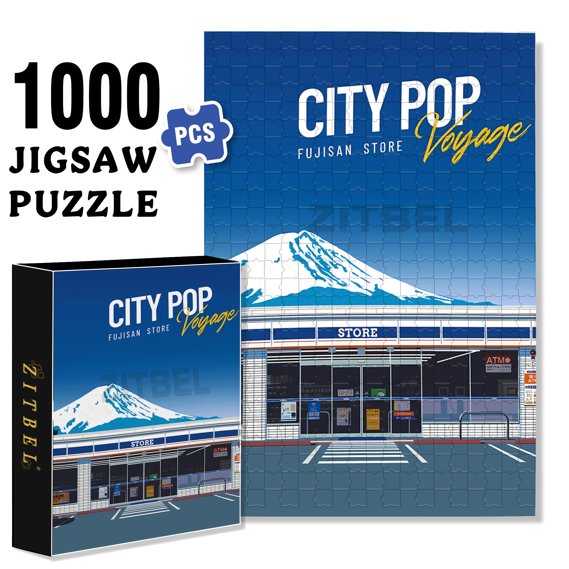 City Pop 2 500pcs/1000pcs Jigsaw Puzzle, Scratch-Resistant, Interactive Family Game & Brain-Boosting DIY Decor, Perfect for Halloween, Christmas & New Year Gifts, Family Puzzle Game