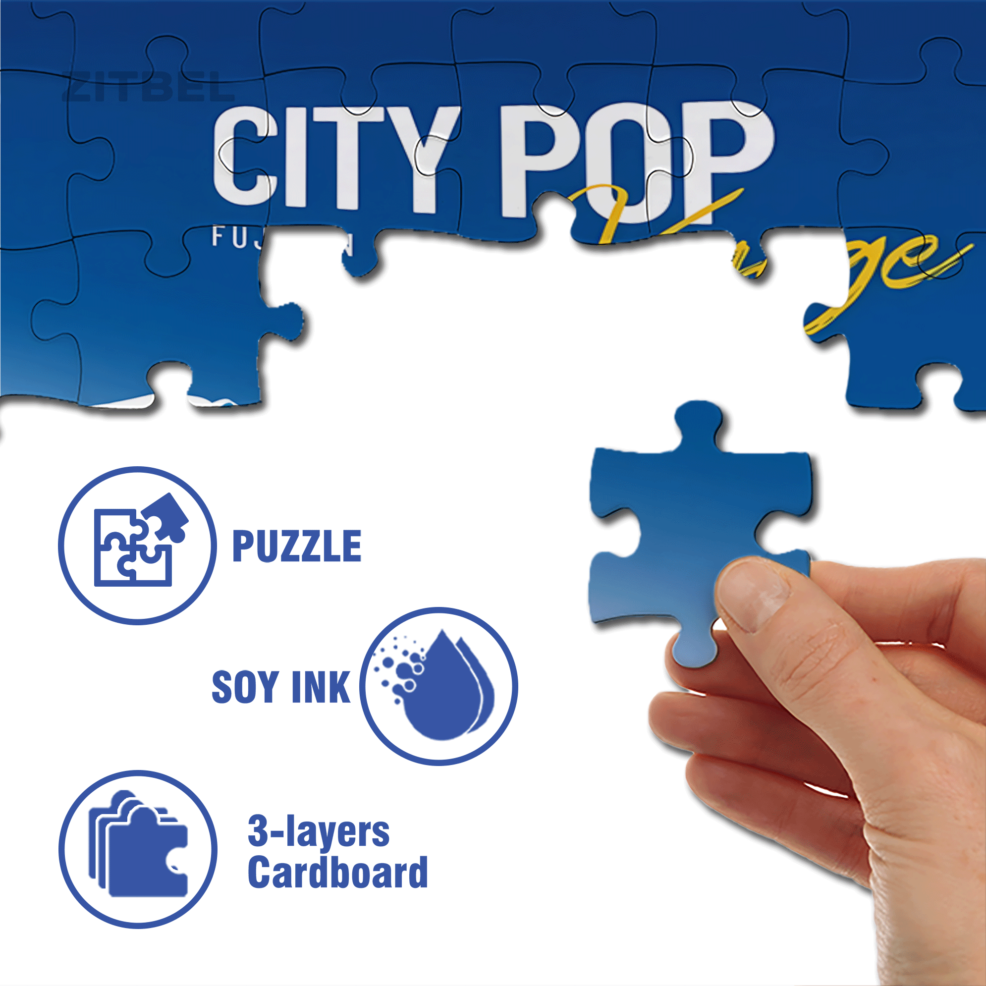 City Pop 2 500pcs/1000pcs Jigsaw Puzzle, Scratch-Resistant, Interactive Family Game & Brain-Boosting DIY Decor, Perfect for Halloween, Christmas & New Year Gifts, Family Puzzle Game