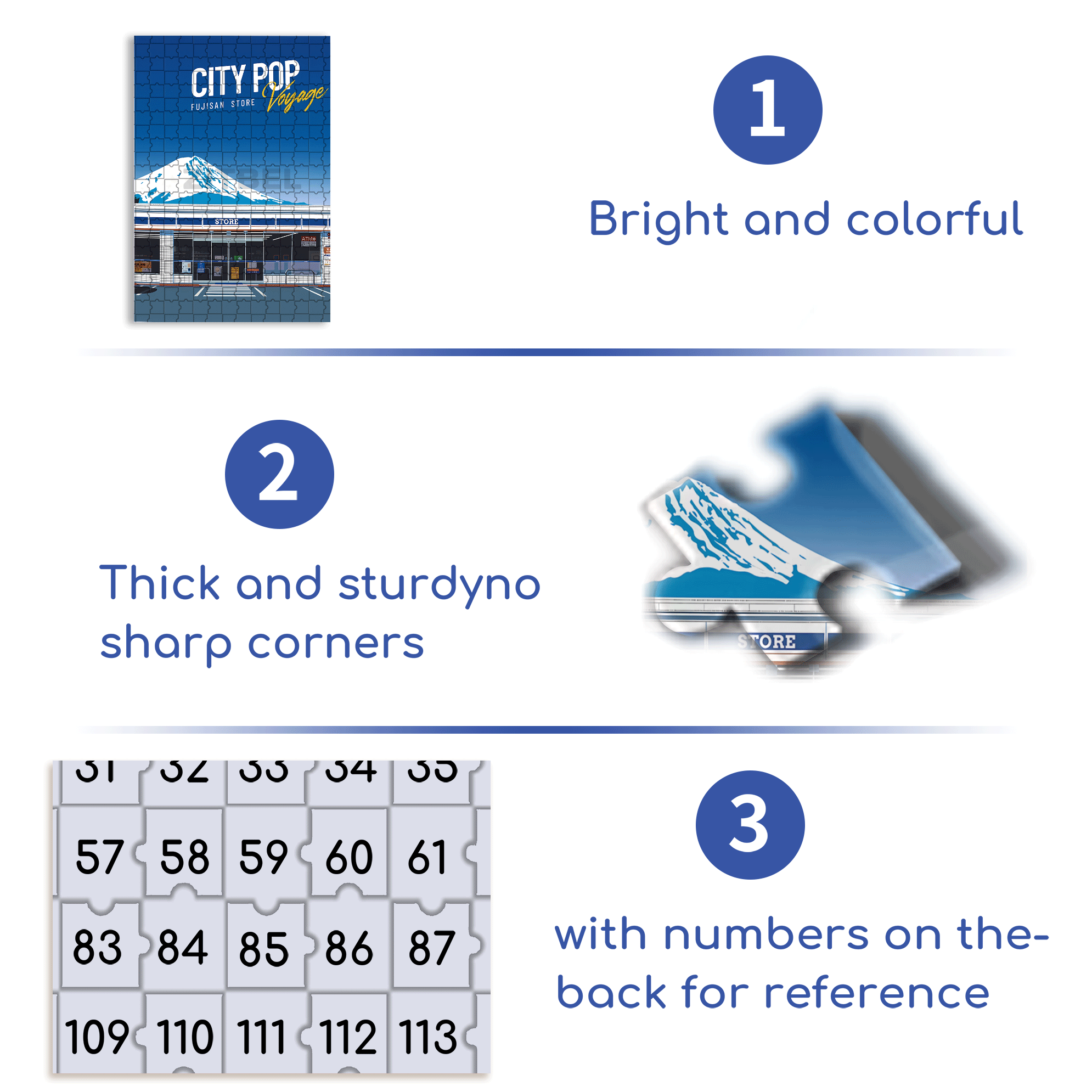 City Pop 2 500pcs/1000pcs Jigsaw Puzzle, Scratch-Resistant, Interactive Family Game & Brain-Boosting DIY Decor, Perfect for Halloween, Christmas & New Year Gifts, Family Puzzle Game