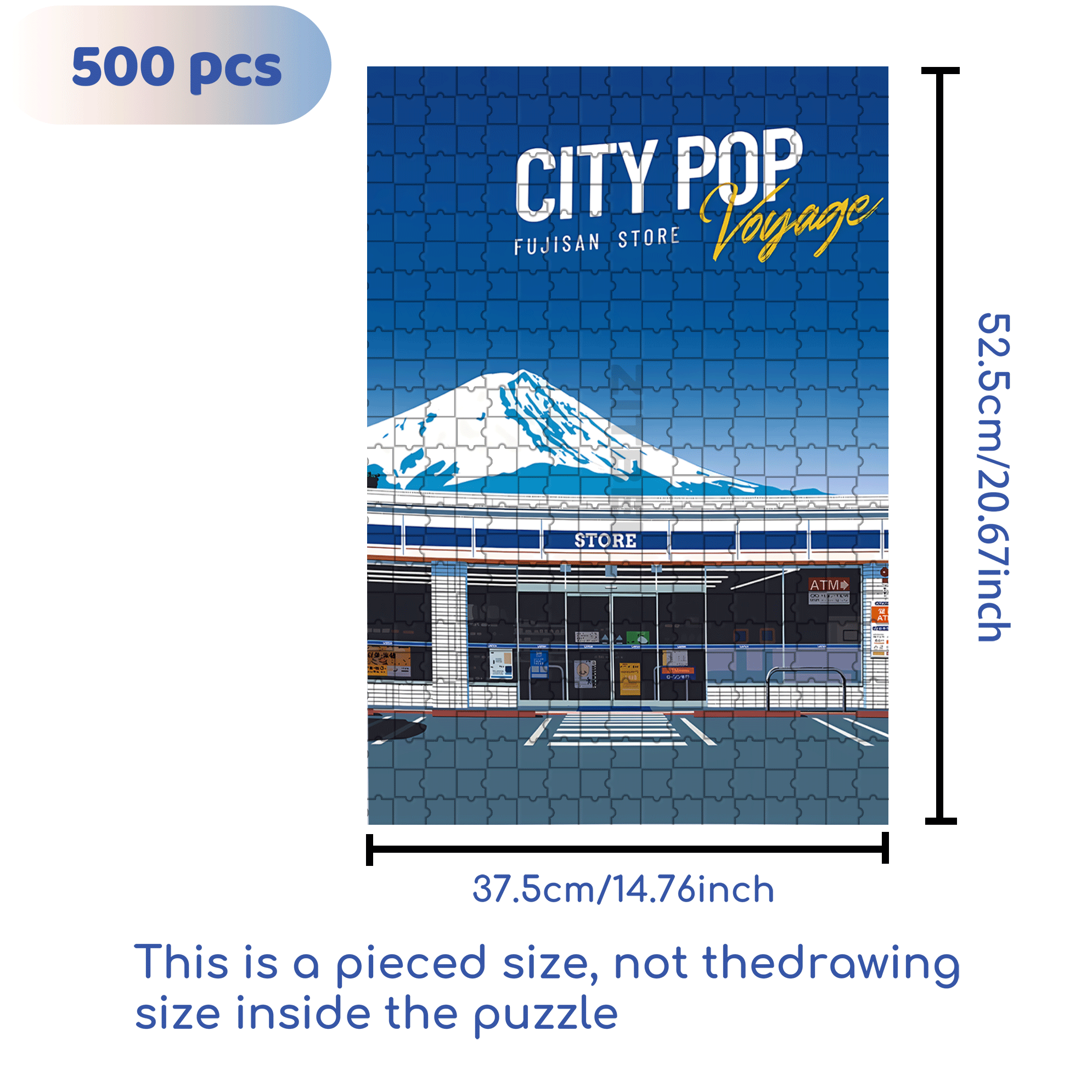 City Pop 2 500pcs/1000pcs Jigsaw Puzzle, Scratch-Resistant, Interactive Family Game & Brain-Boosting DIY Decor, Perfect for Halloween, Christmas & New Year Gifts, Family Puzzle Game