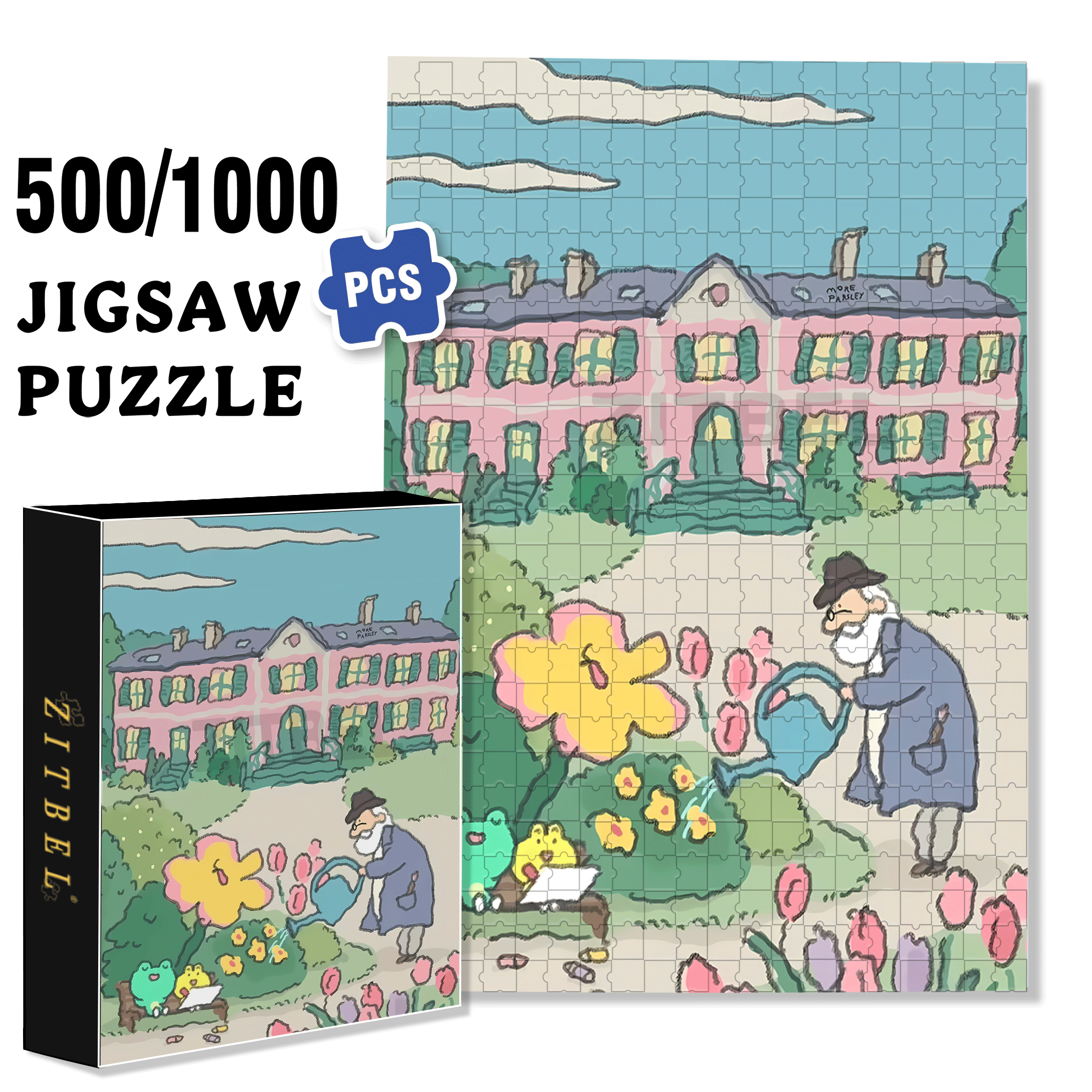 Color Is The Filter Of Emotions 500pcs/1000pcs Jigsaw Puzzle, Scratch-Resistant, Interactive Family Game & Brain-Boosting DIY Decor, Perfect for Halloween, Christmas & New Year Gifts, Family Puzzle Game