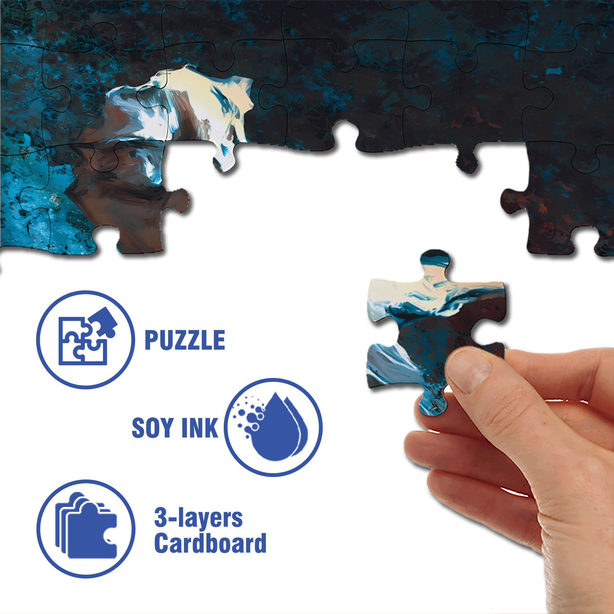 Eternal Kiss 500pcs/1000pcs Jigsaw Puzzle, Scratch-Resistant, Interactive Family Game & Brain-Boosting DIY Decor, Perfect for Halloween, Christmas & New Year Gifts, Family Puzzle Game