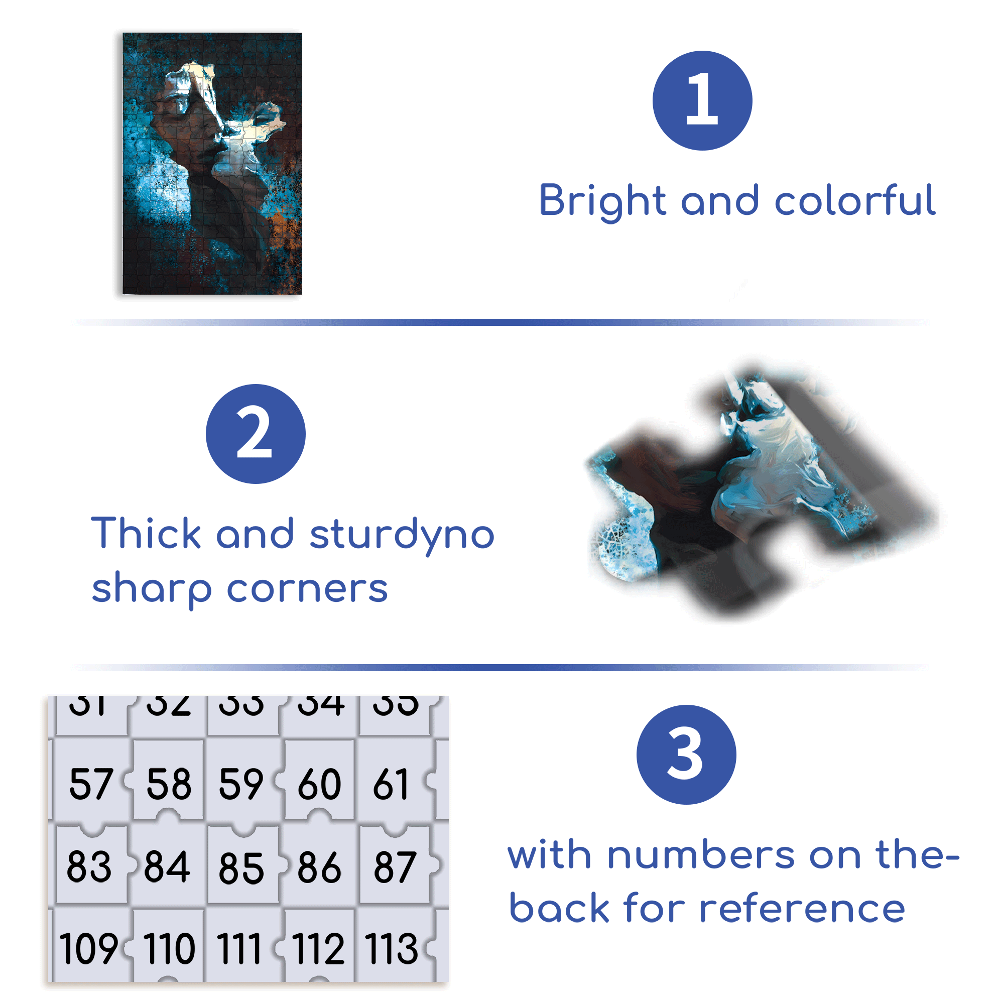 Eternal Kiss 500pcs/1000pcs Jigsaw Puzzle, Scratch-Resistant, Interactive Family Game & Brain-Boosting DIY Decor, Perfect for Halloween, Christmas & New Year Gifts, Family Puzzle Game