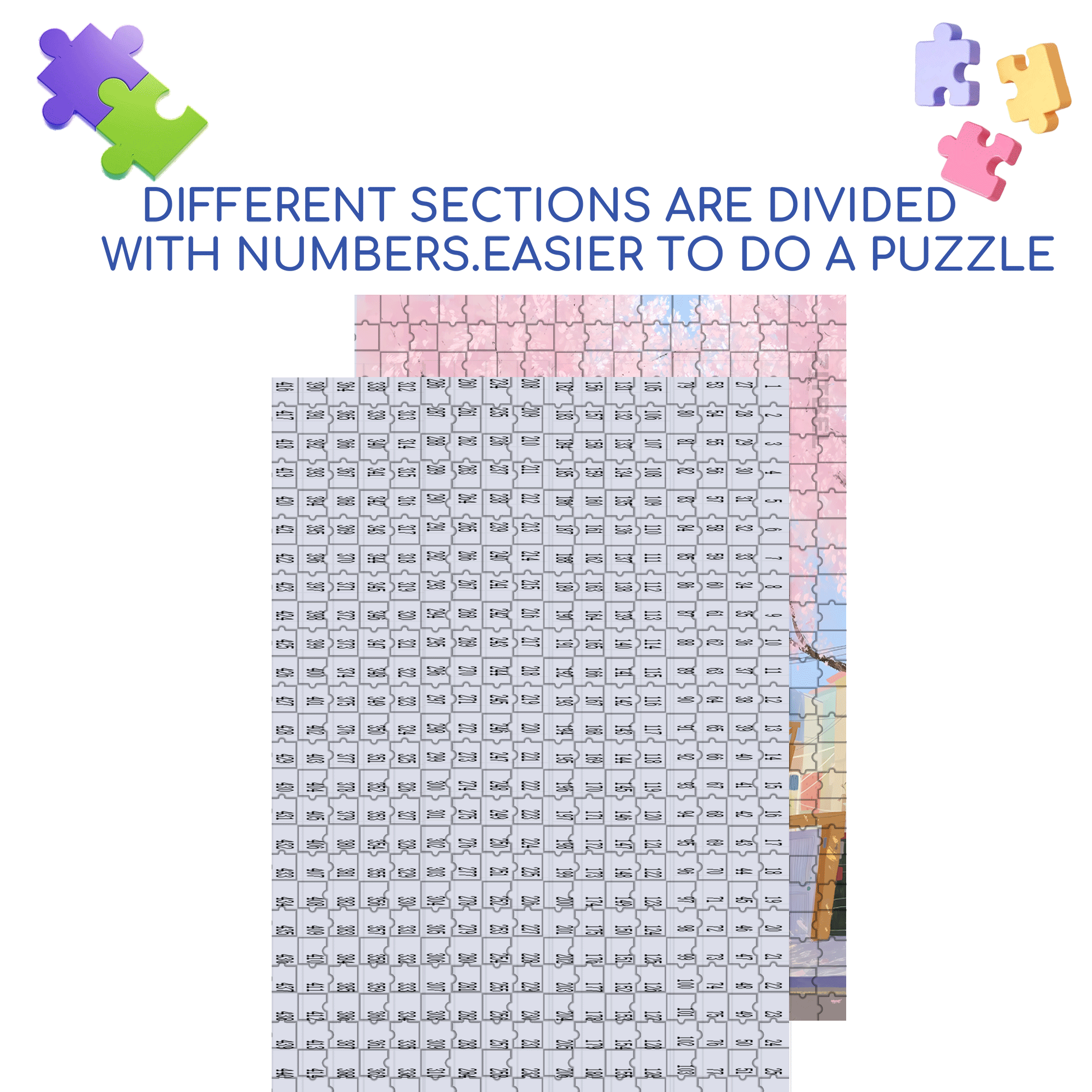 Gentle Spring 500pcs/1000pcs Jigsaw Puzzle, Scratch-Resistant, Interactive Family Game & Brain-Boosting DIY Decor, Perfect for Halloween, Christmas & New Year Gifts, Family Puzzle Game