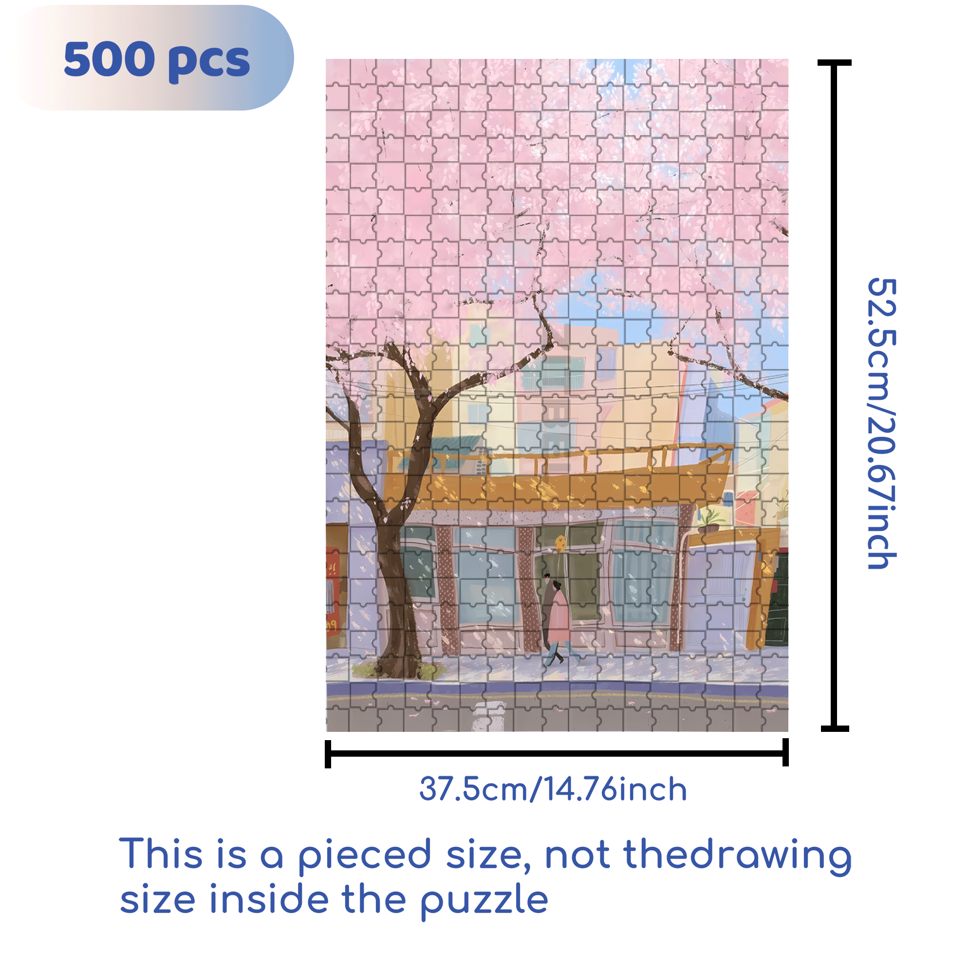 Gentle Spring 500pcs/1000pcs Jigsaw Puzzle, Scratch-Resistant, Interactive Family Game & Brain-Boosting DIY Decor, Perfect for Halloween, Christmas & New Year Gifts, Family Puzzle Game